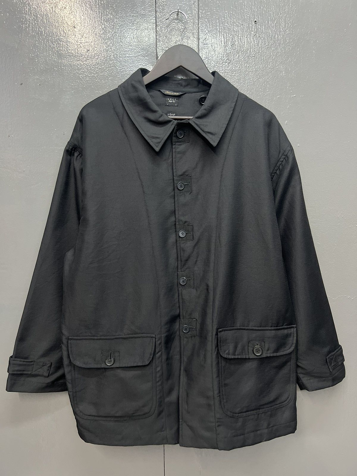 image of Italian Designers x Vintage Loft Design By Made In Italy Nylon Jacket in Black, Men's (Size XL)