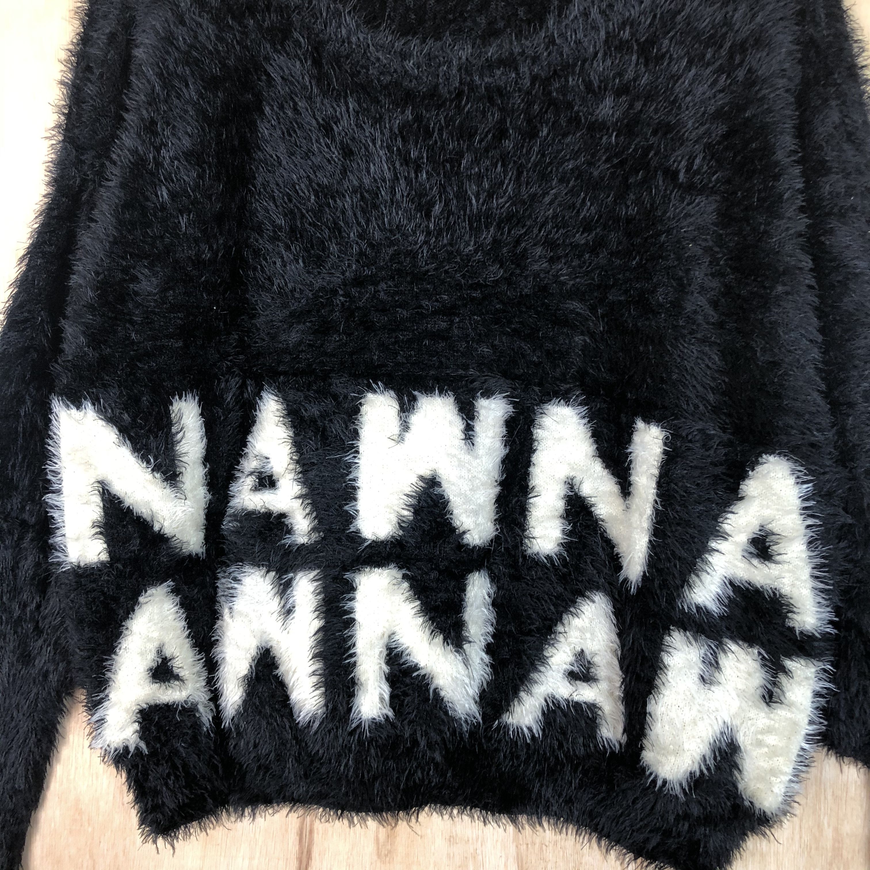 Aran Isles Knitwear × Homespun Knitwear × Japanese Brand DLL One Spo Black MOhair Shag Shaggy Knitwear #c076 Size US M / EU 48-50 / 2 - 7 Thumbnail