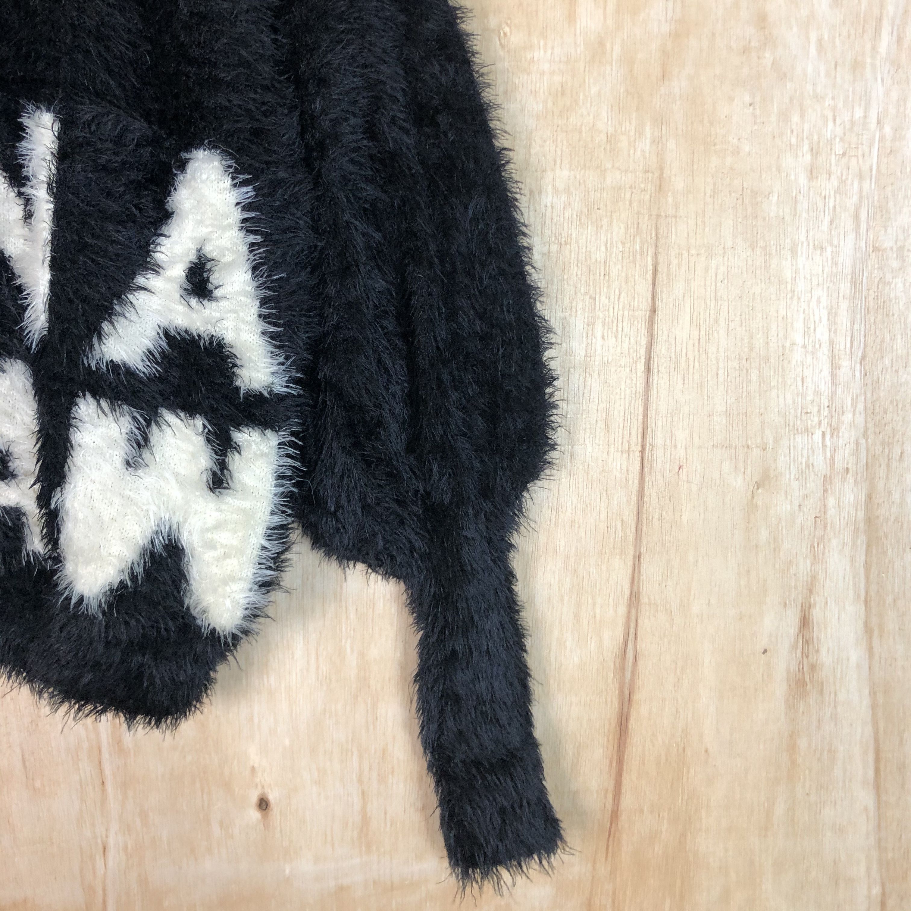 Aran Isles Knitwear × Homespun Knitwear × Japanese Brand DLL One Spo Black MOhair Shag Shaggy Knitwear #c076 Size US M / EU 48-50 / 2 - 4 Thumbnail