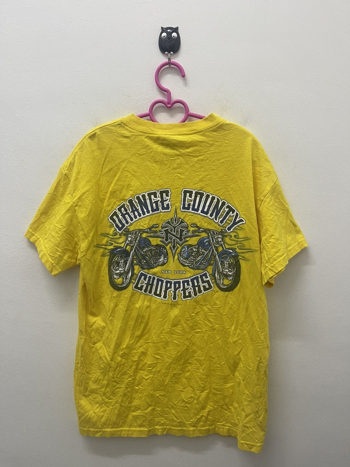 image of Vintage Orange County Choppers New York Ny Tee in Yellow, Men's (Size Medium)
