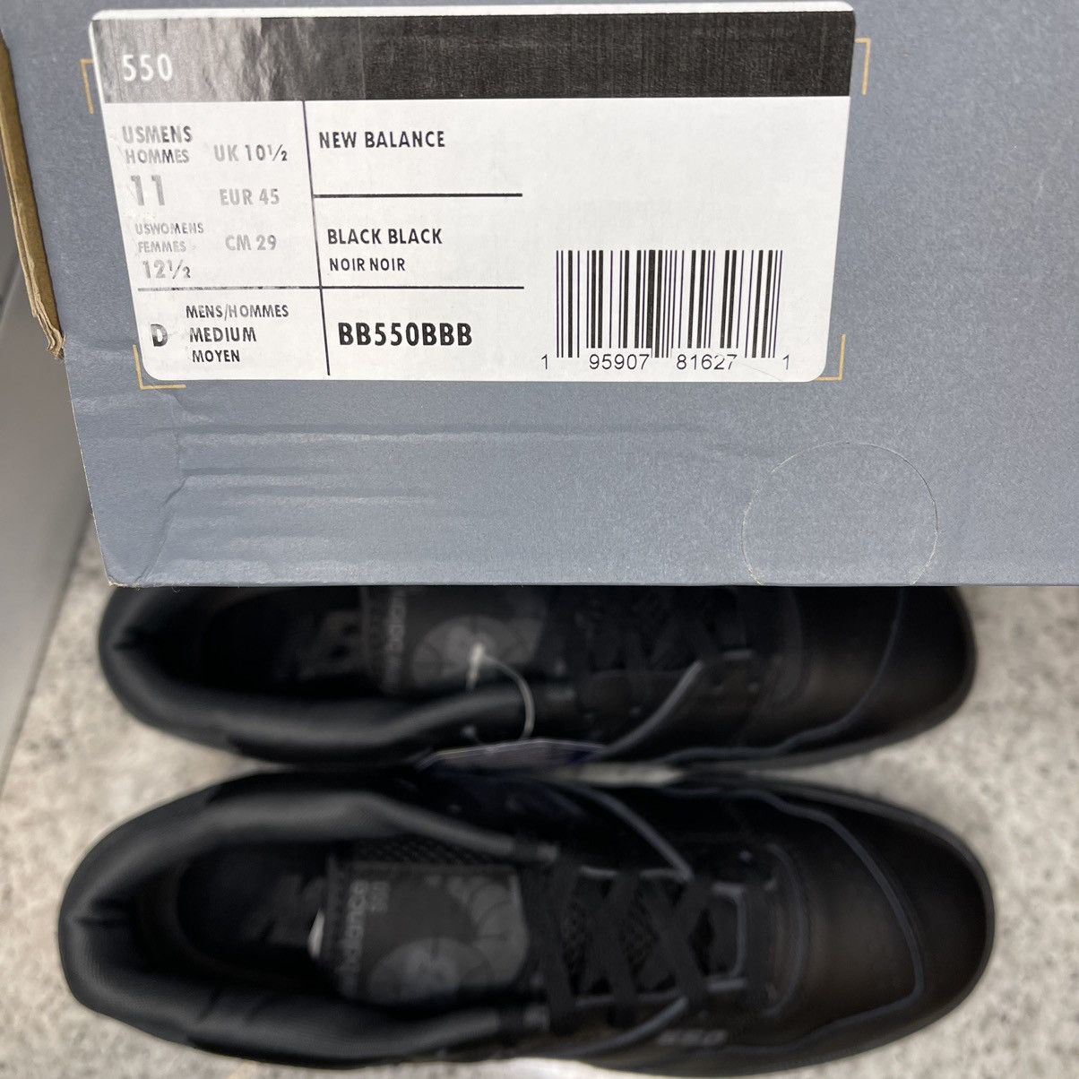 New Balance New Balance NB 550 - Tripe Black Size US 11 / EU 44 - 6 Thumbnail