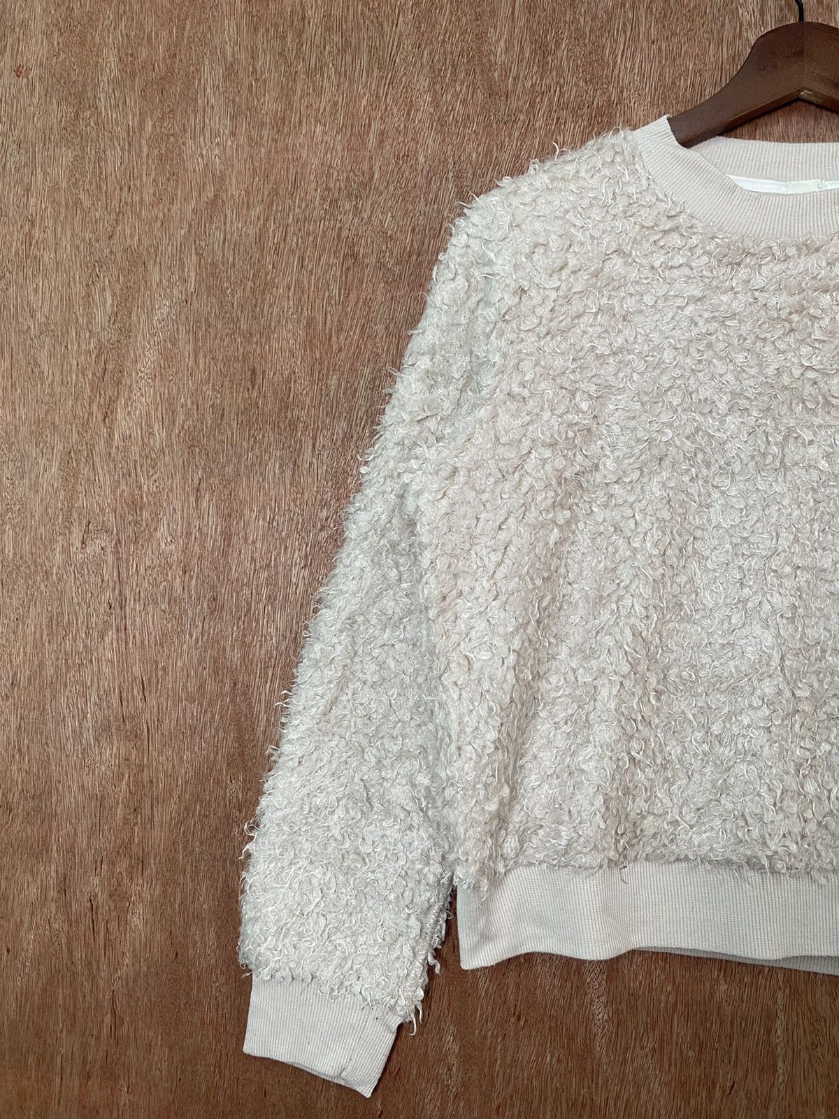 Japanese Brand × Other Gu Cream Shaggy mohair fur Knit Sweaters #B557 Size US S / EU 44-46 / 1 - 2 Thumbnail