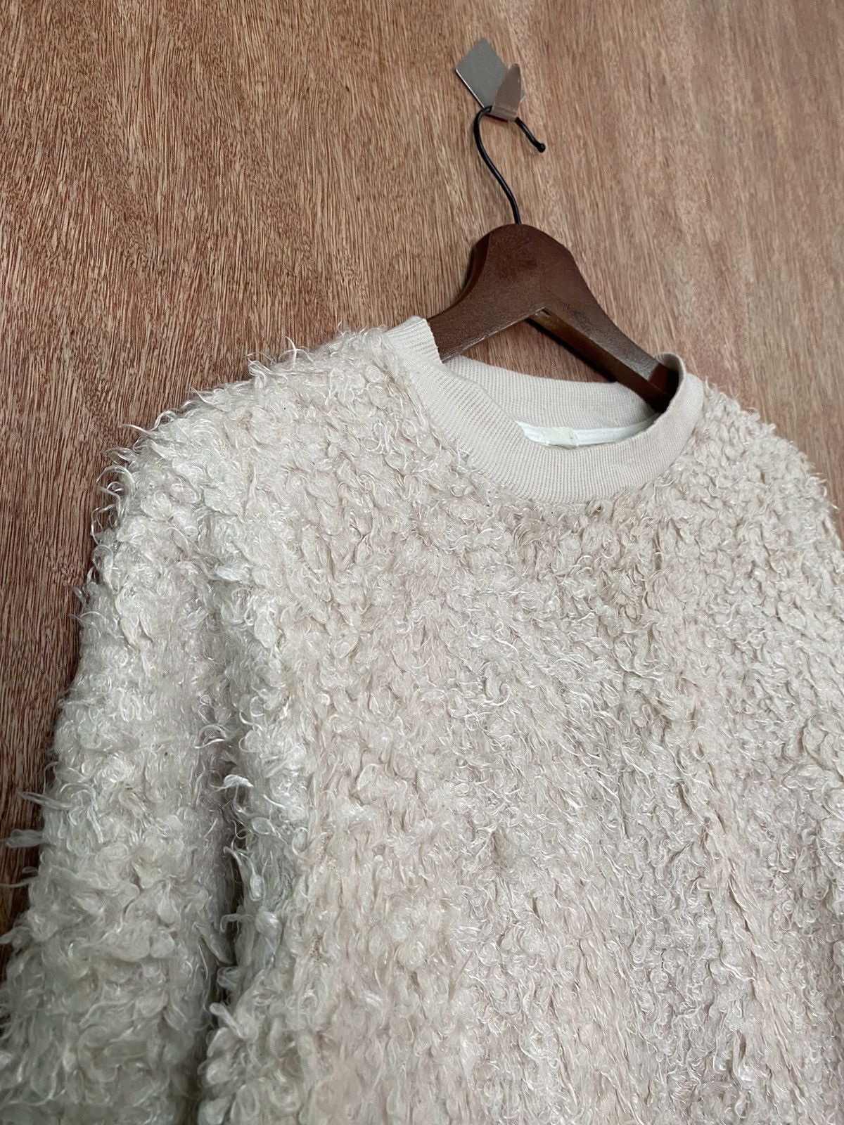 Japanese Brand × Other Gu Cream Shaggy mohair fur Knit Sweaters #B557 Size US S / EU 44-46 / 1 - 4 Thumbnail