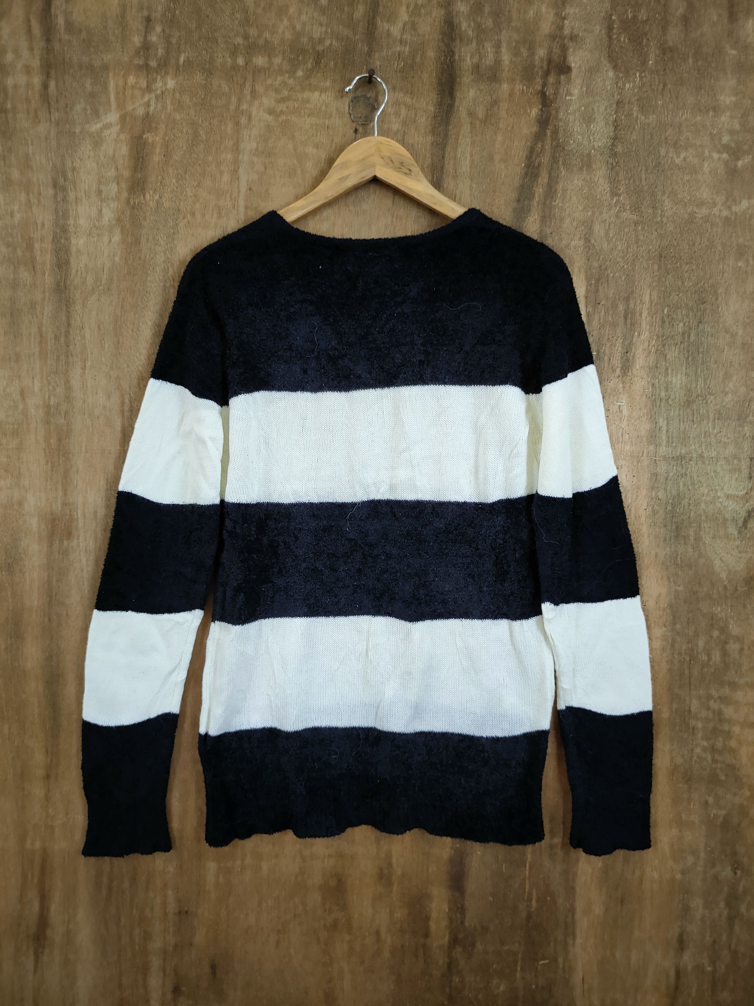 OVER THE STRiPES DL Growth By Grail stripe fleece sweatshirt knitwear #46-976 Size US M / EU 48-50 / 2 - 8 Thumbnail