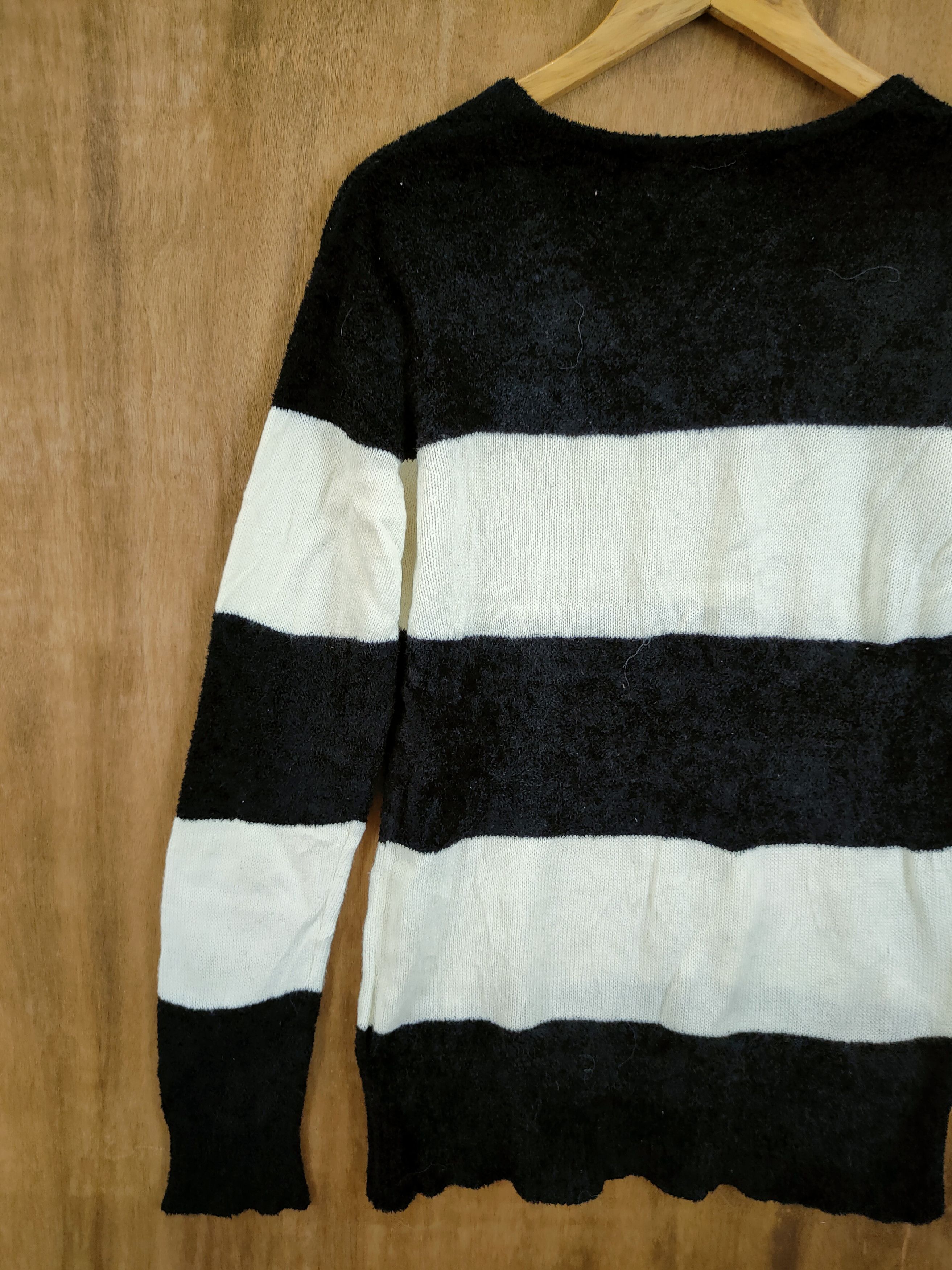 OVER THE STRiPES DL Growth By Grail stripe fleece sweatshirt knitwear #46-976 Size US M / EU 48-50 / 2 - 9 Thumbnail