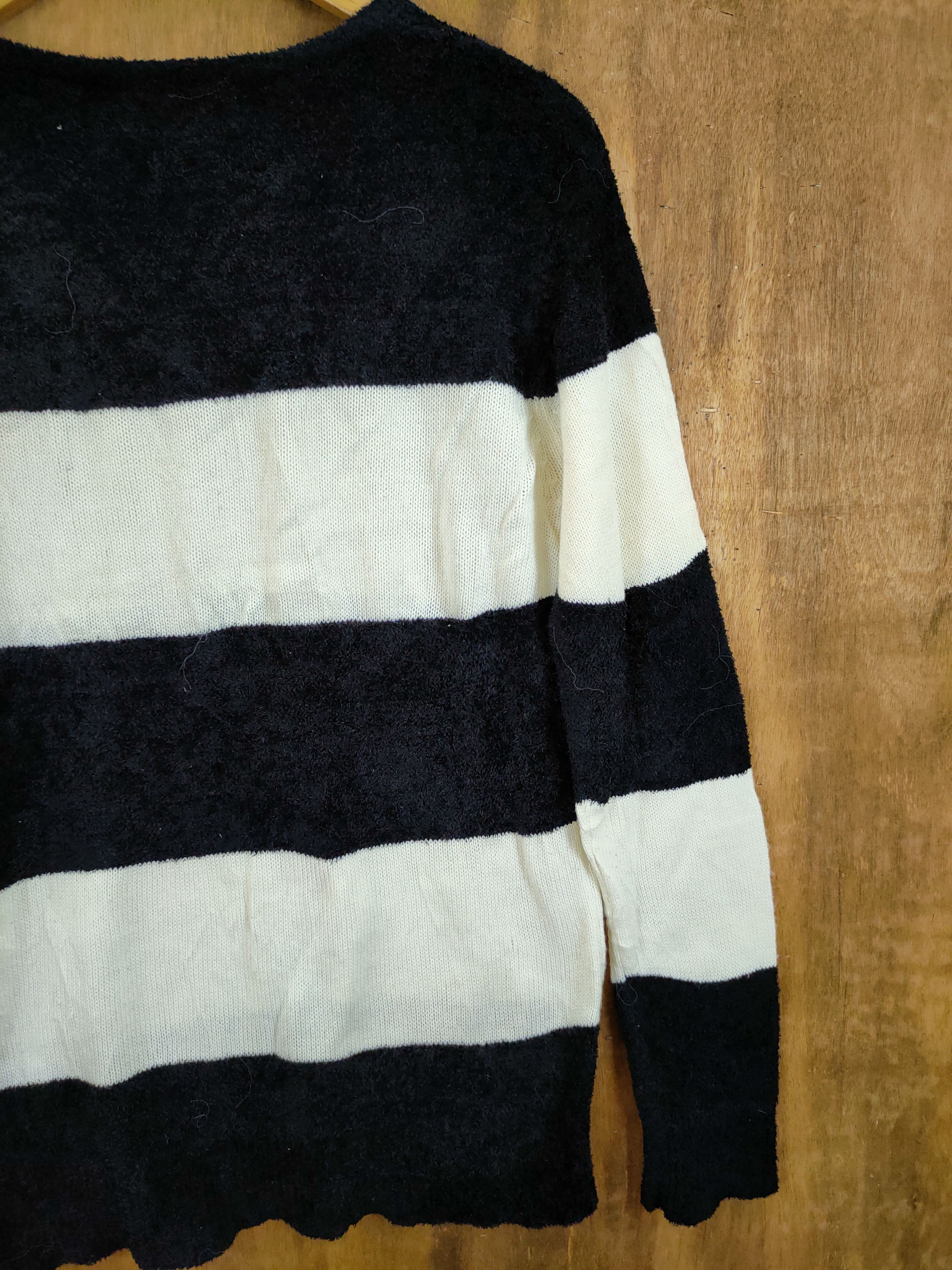 OVER THE STRiPES DL Growth By Grail stripe fleece sweatshirt knitwear #46-976 Size US M / EU 48-50 / 2 - 10 Thumbnail