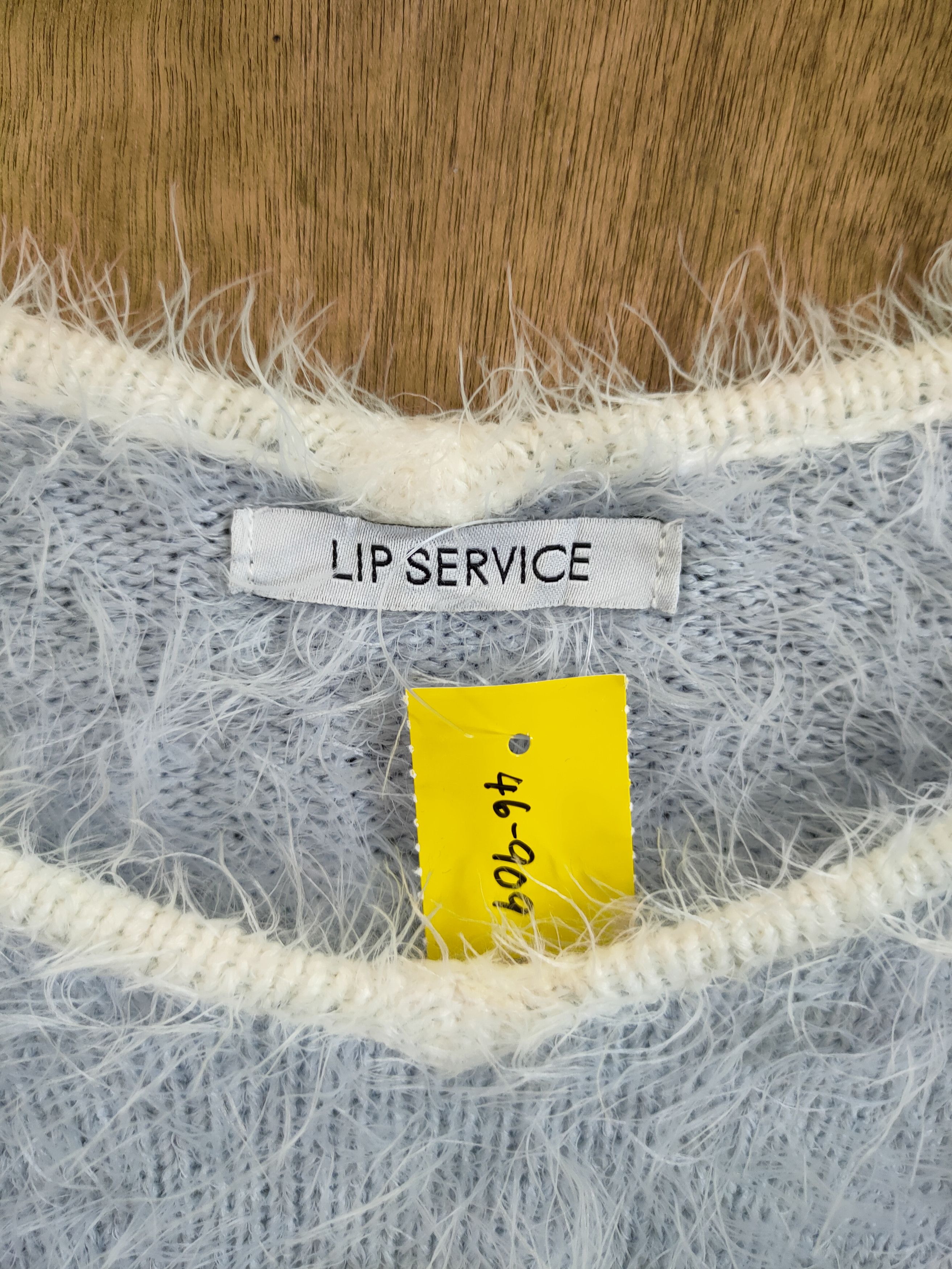 Homespun Knitwear D Lip Service diamond soft fur shag shaggy mohair #46-909 Size S / US 4 / IT 40 - 4 Thumbnail