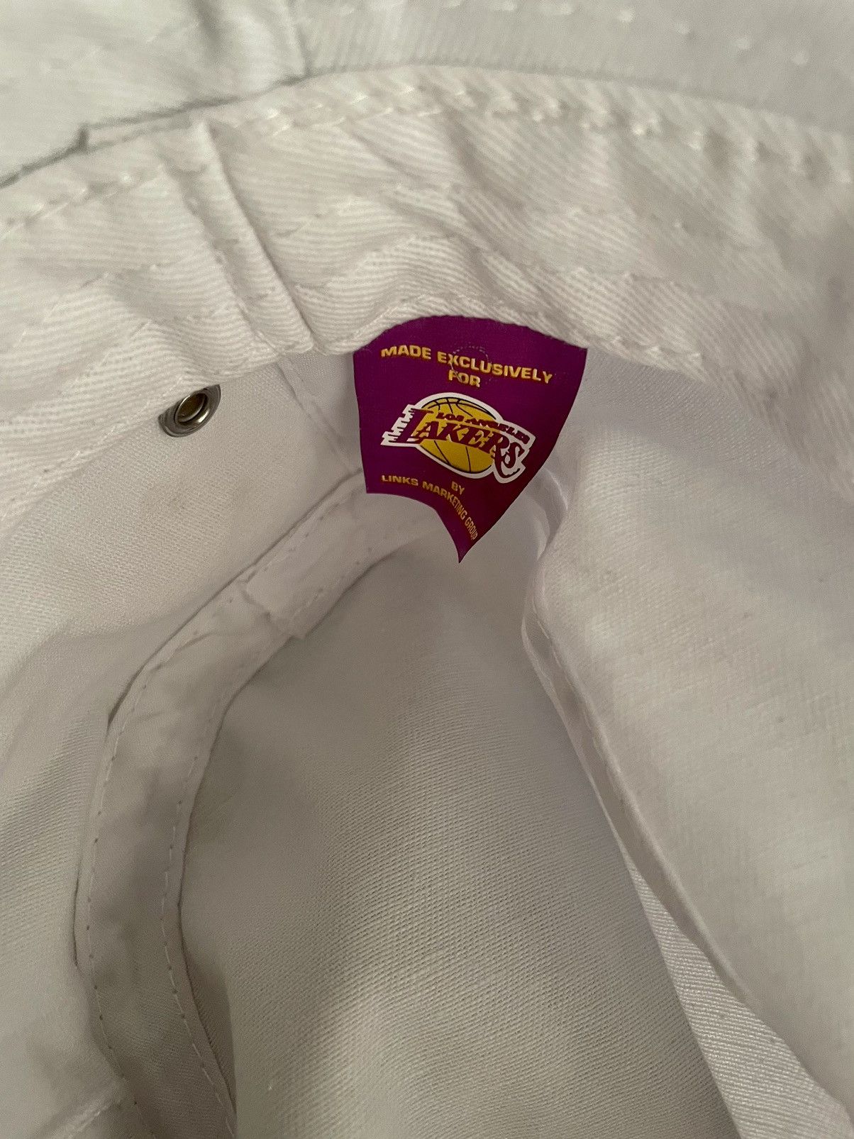 NBA Los Angeles Lakers 75th Anniversary Bucket Hat White OS Size ONE SIZE - 9 Thumbnail