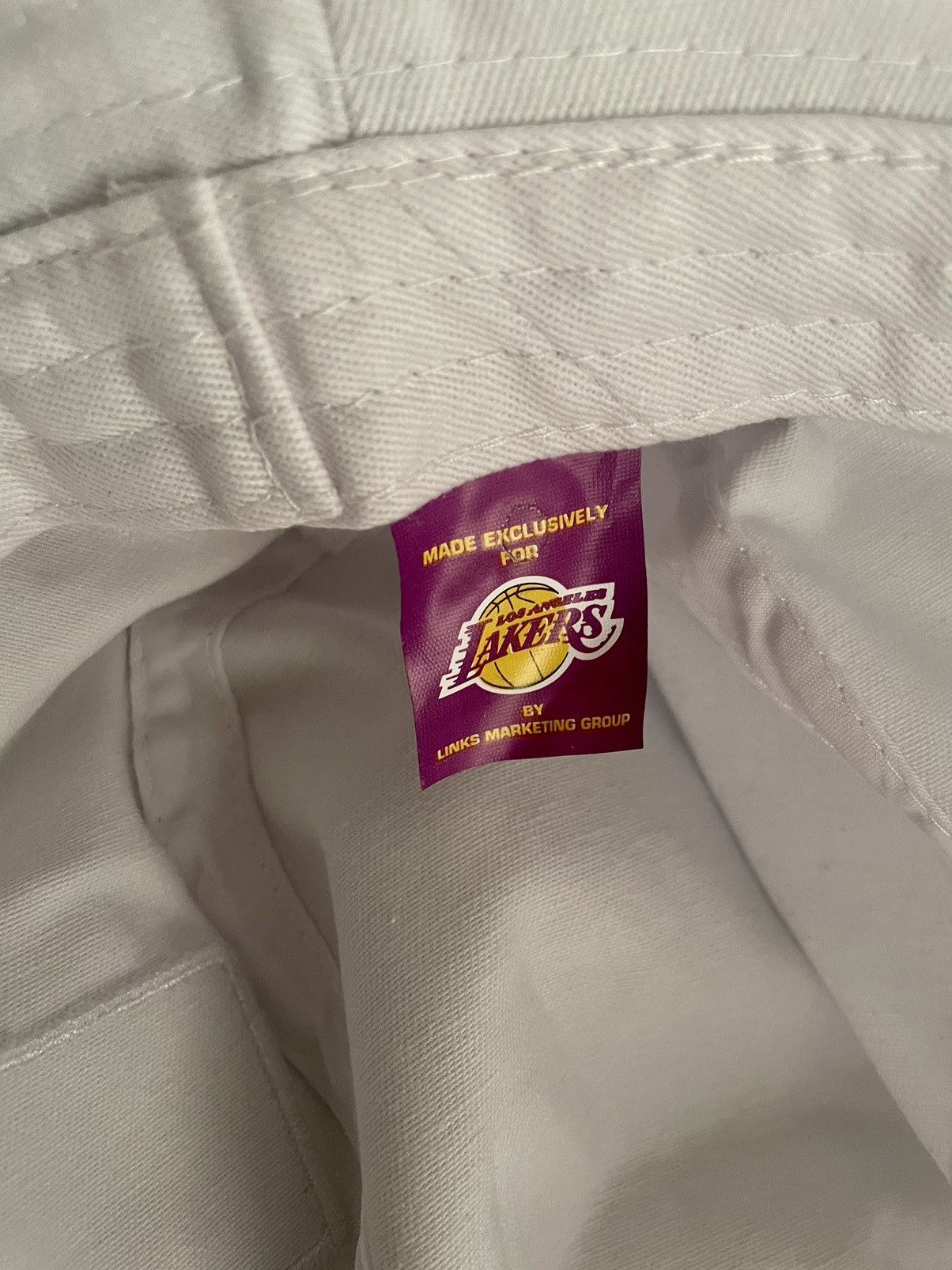 NBA Los Angeles Lakers 75th Anniversary Bucket Hat White OS Size ONE SIZE - 10 Thumbnail