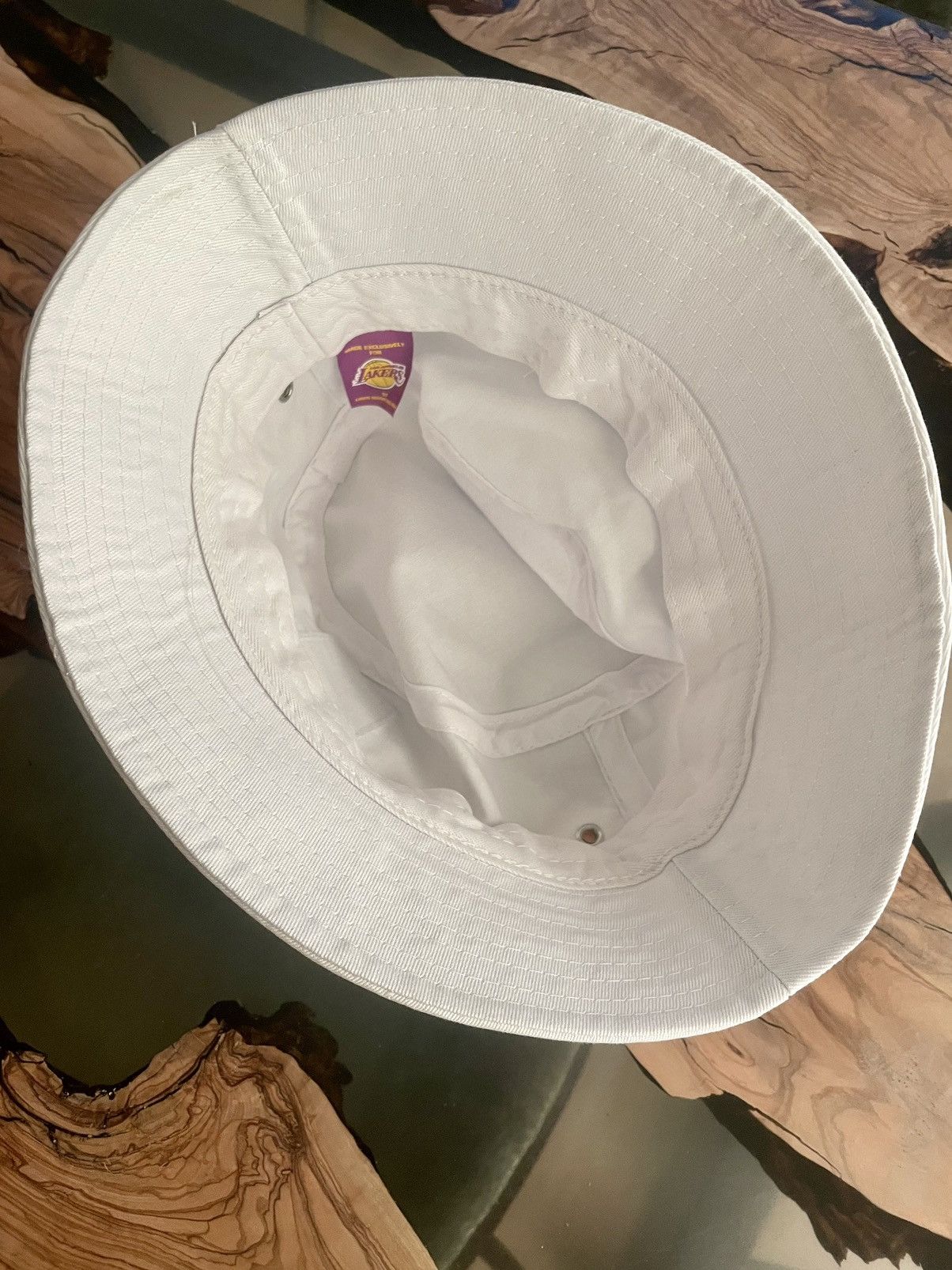 NBA Los Angeles Lakers 75th Anniversary Bucket Hat White OS Size ONE SIZE - 8 Thumbnail