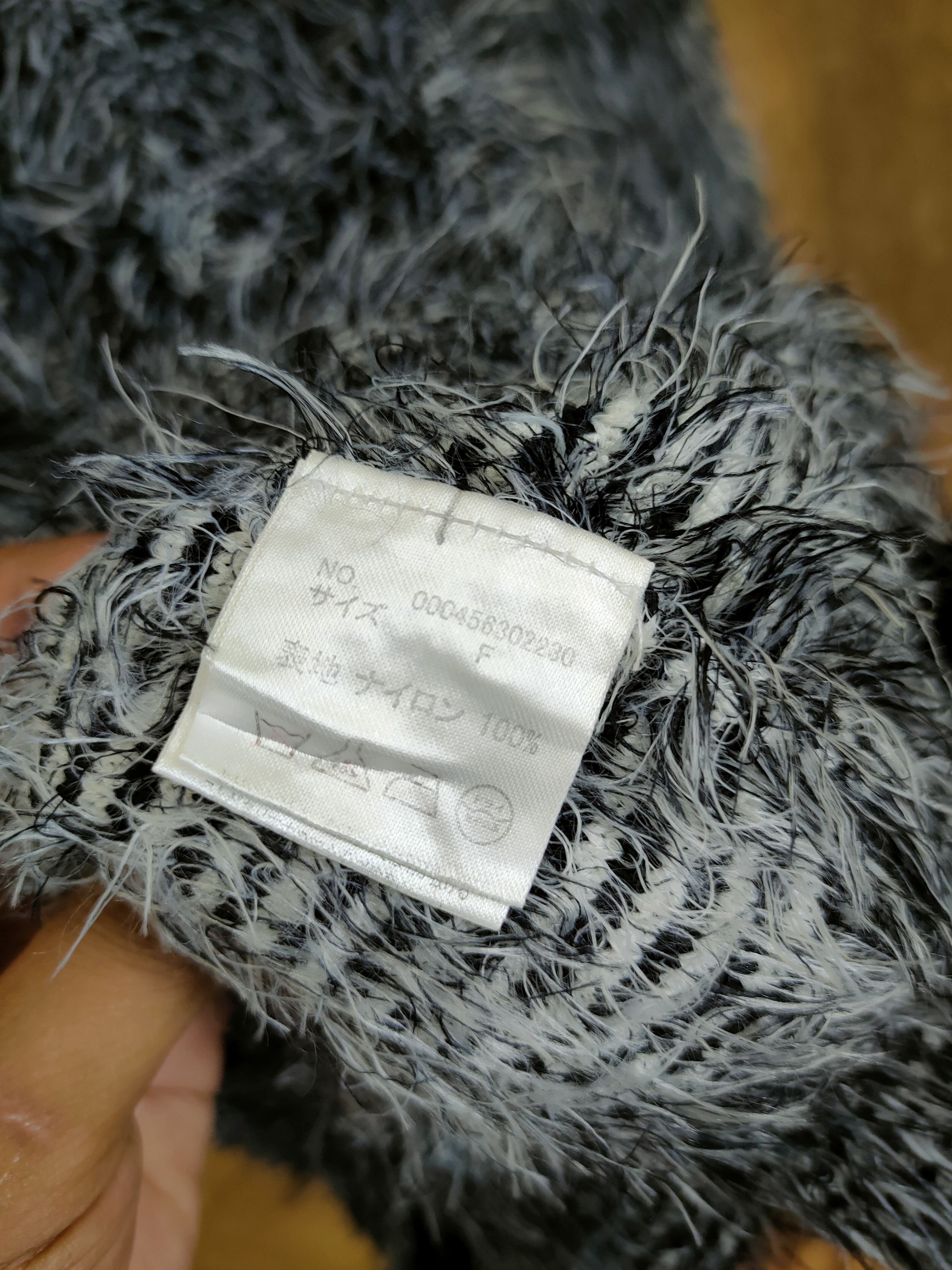 Vintage DL Lip Service Shag Shaggy fur mohair knitted #46-934 Size S / US 4 / IT 40 - 8 Thumbnail