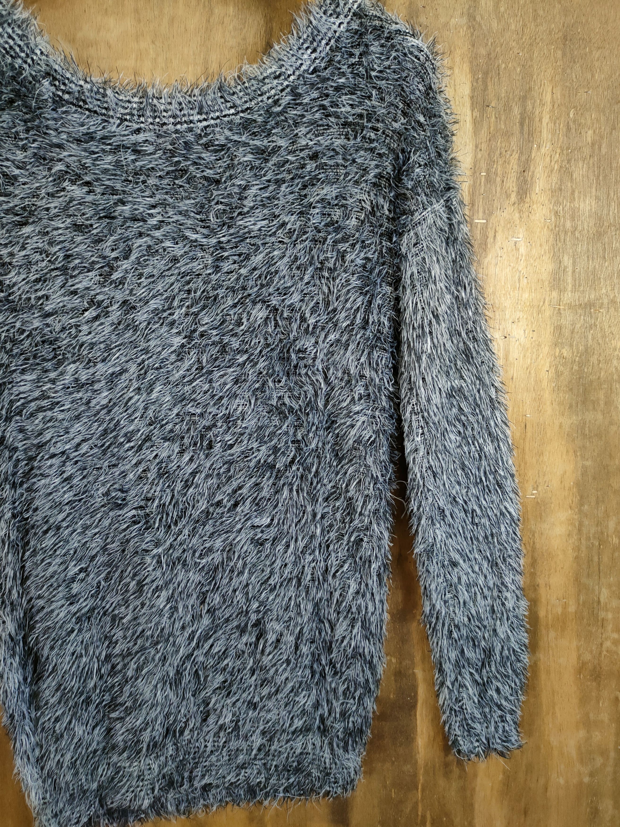 Vintage DL Lip Service Shag Shaggy fur mohair knitted #46-934 Size S / US 4 / IT 40 - 11 Thumbnail