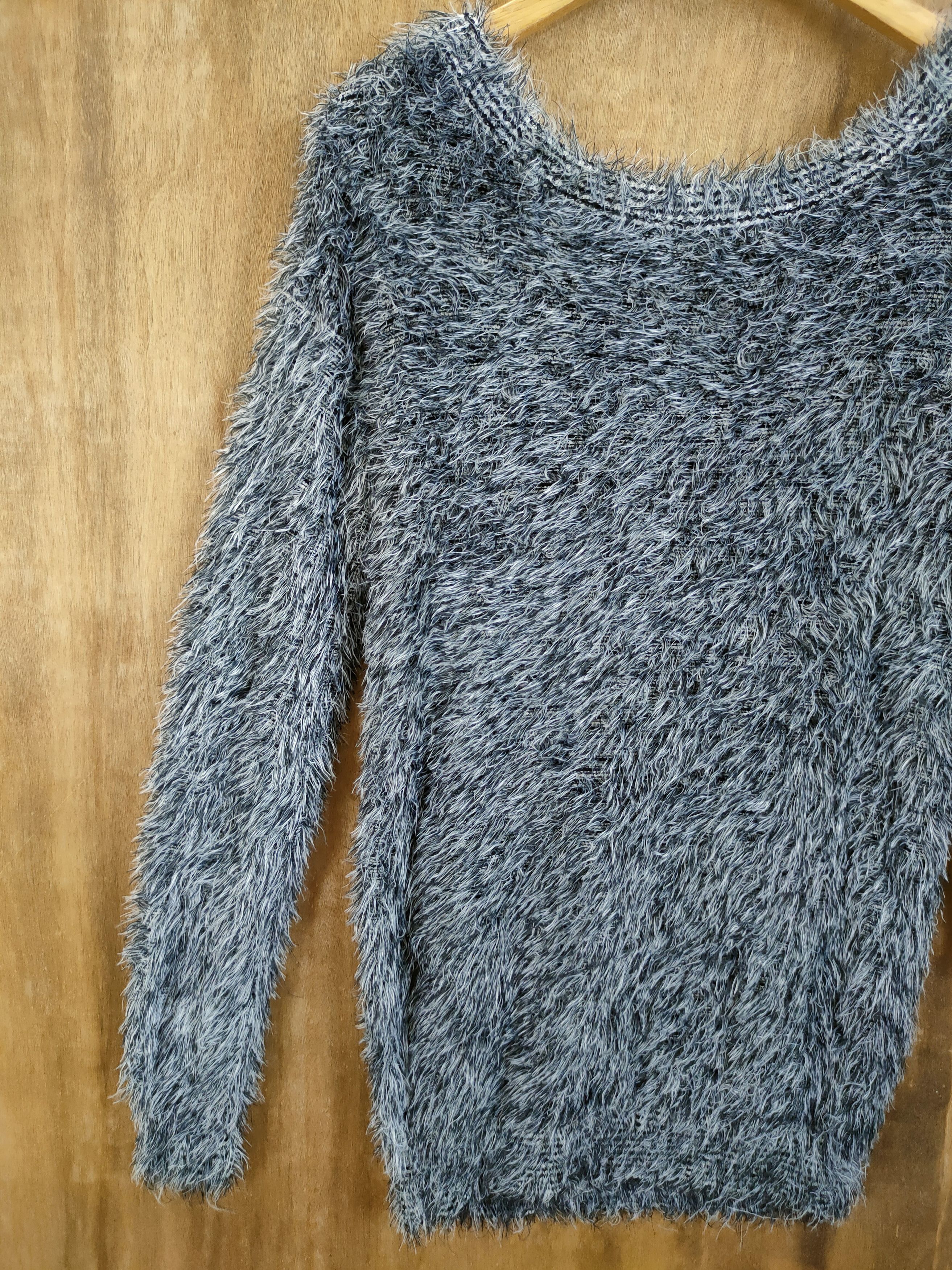 Vintage DL Lip Service Shag Shaggy fur mohair knitted #46-934 Size S / US 4 / IT 40 - 10 Thumbnail