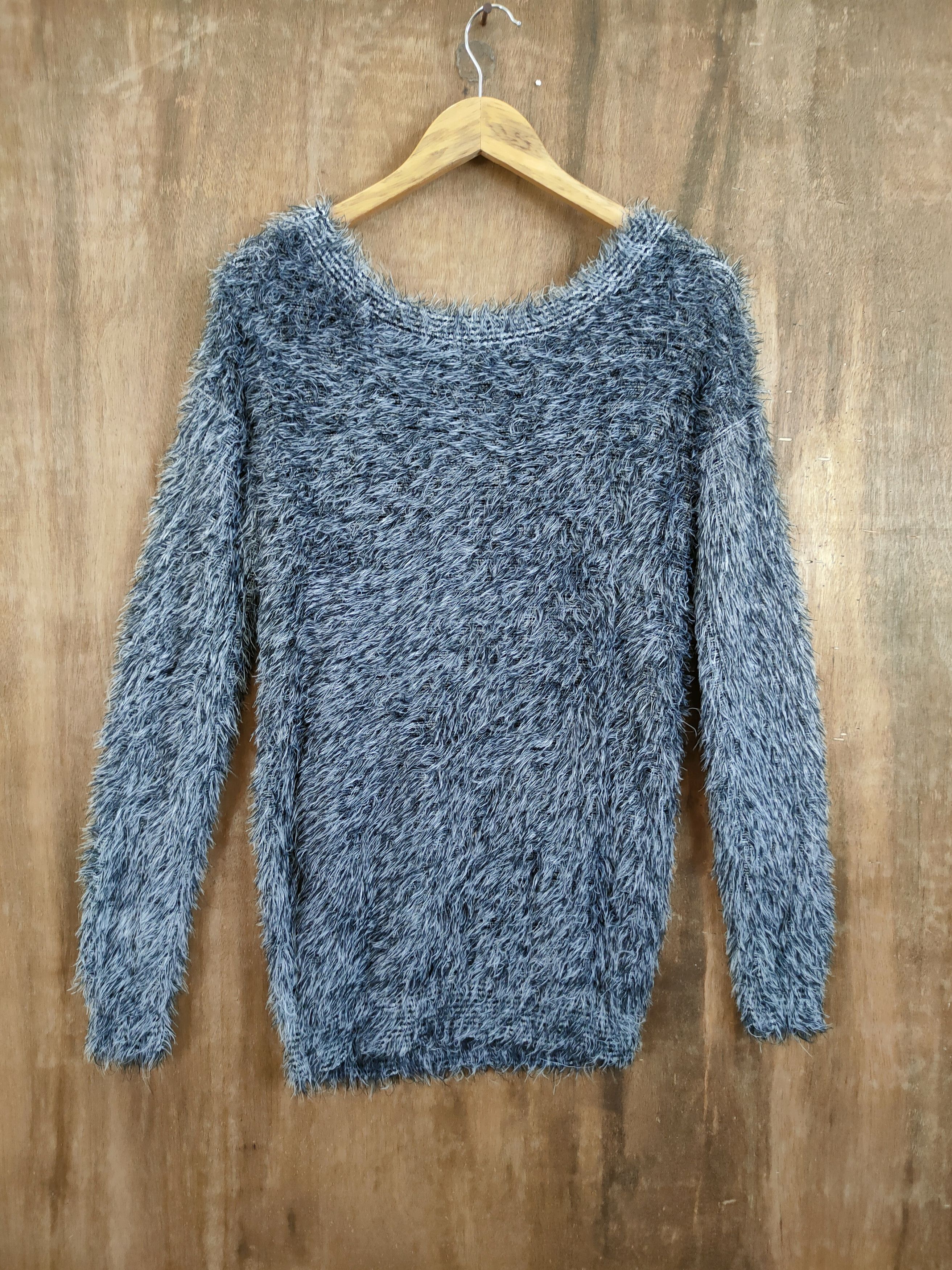 Vintage DL Lip Service Shag Shaggy fur mohair knitted #46-934 Size S / US 4 / IT 40 - 9 Thumbnail
