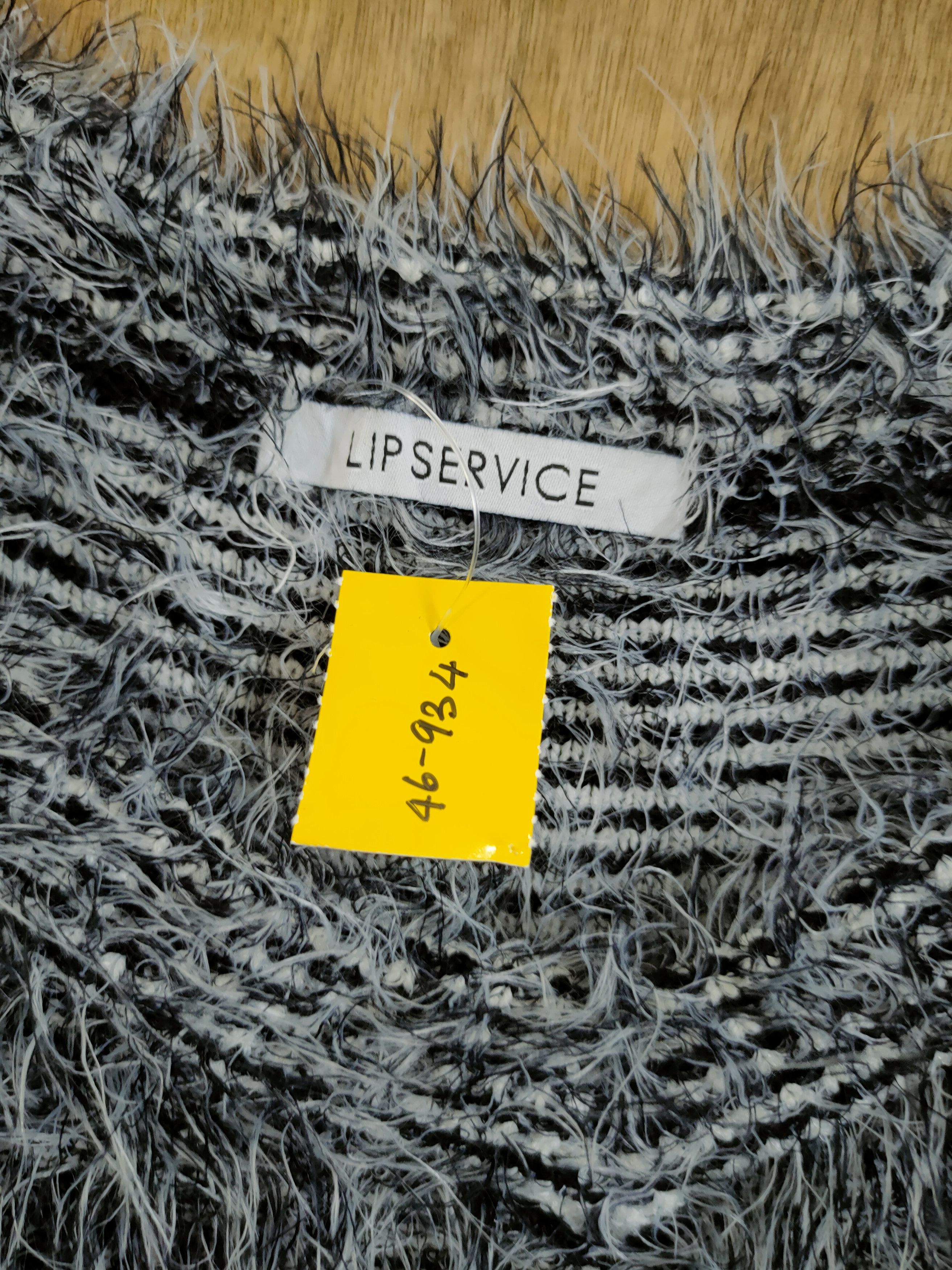 Vintage DL Lip Service Shag Shaggy fur mohair knitted #46-934 Size S / US 4 / IT 40 - 4 Thumbnail