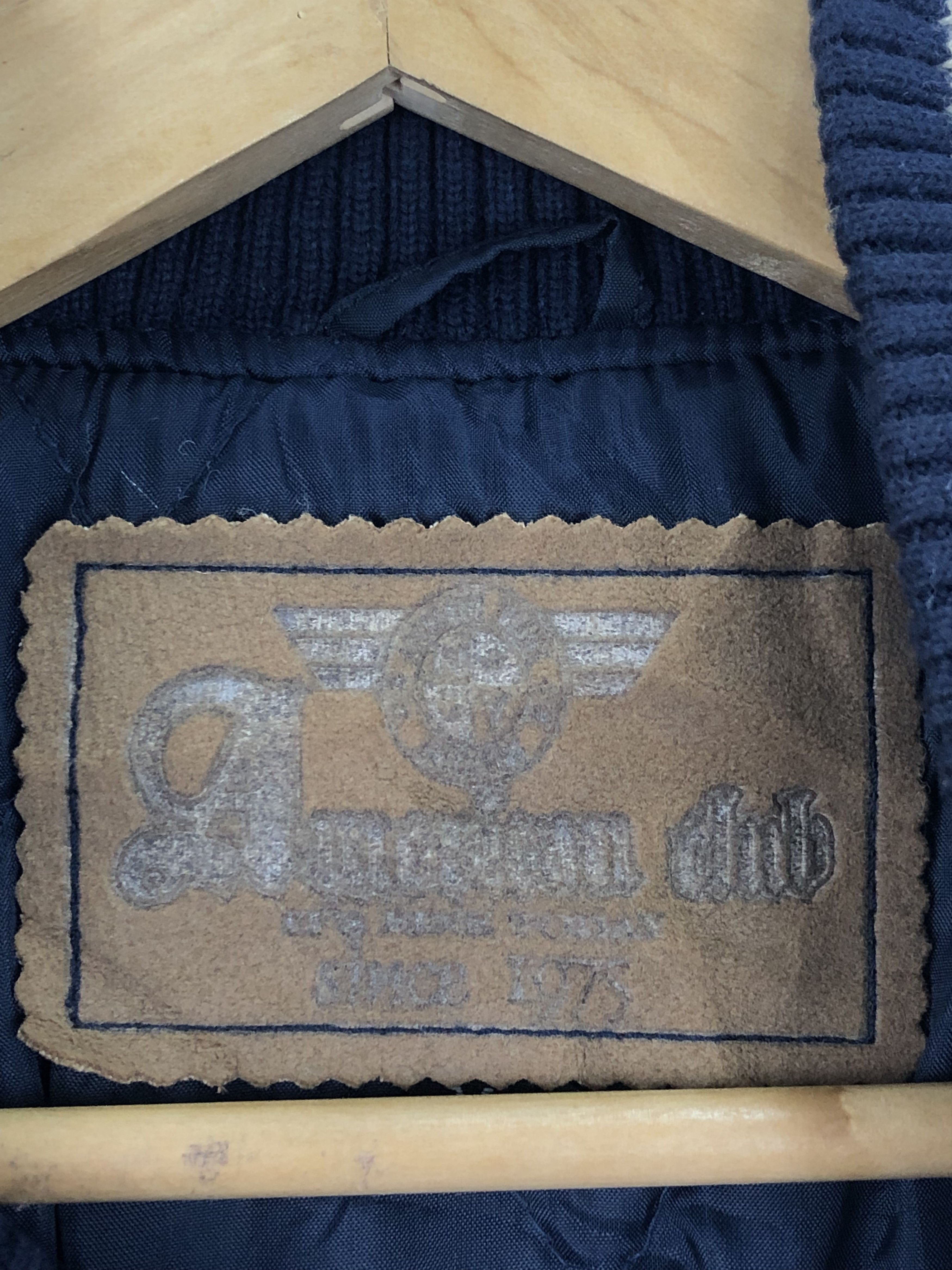 Japanese Brand × Vintage Vintage 90s Japanese Brand Leather Sleeve Varsity V0383 Size US M / EU 48-50 / 2 - 6 Thumbnail