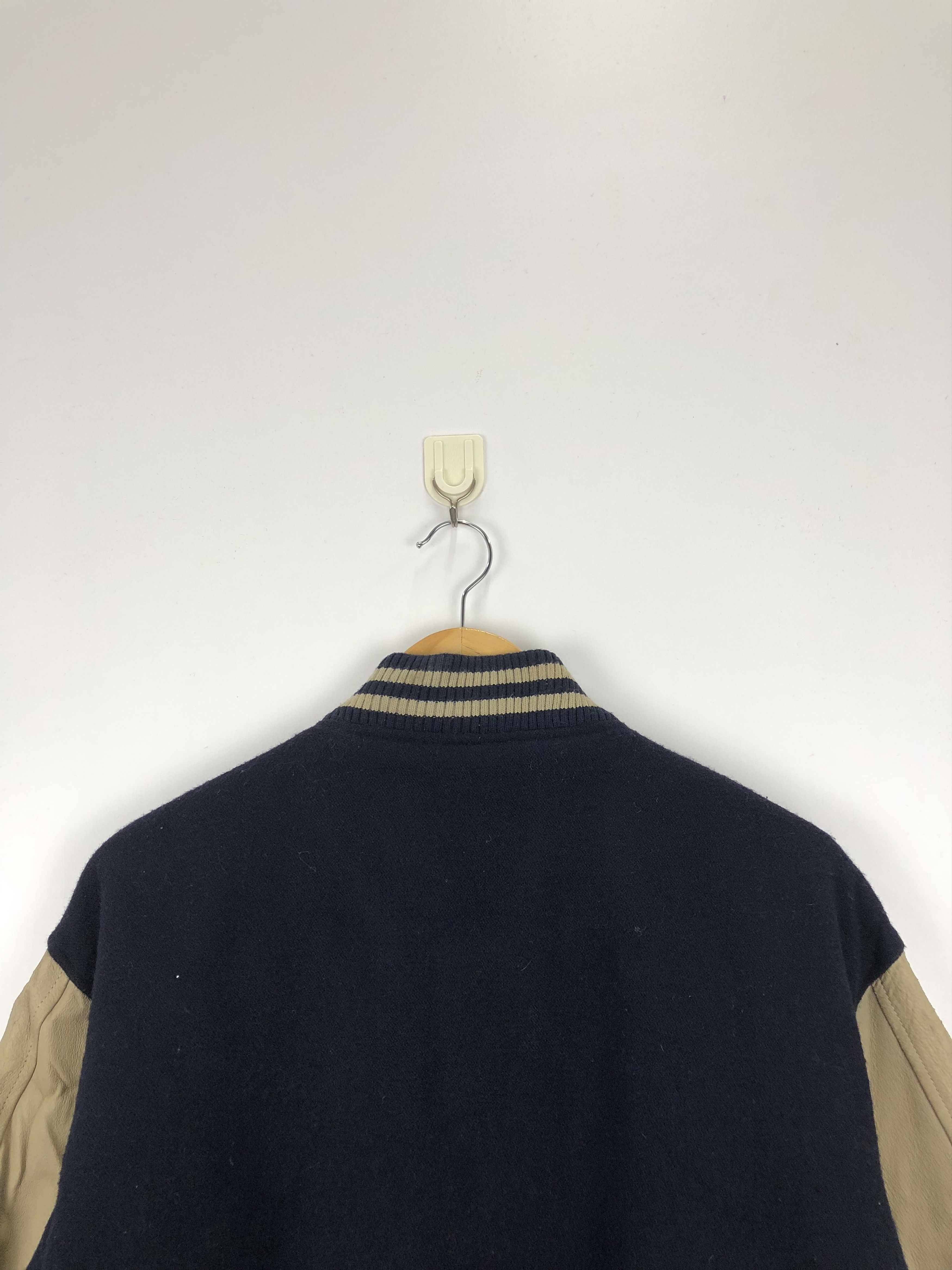 Japanese Brand × Vintage Vintage 90s Japanese Brand Leather Sleeve Varsity V0383 Size US M / EU 48-50 / 2 - 9 Thumbnail
