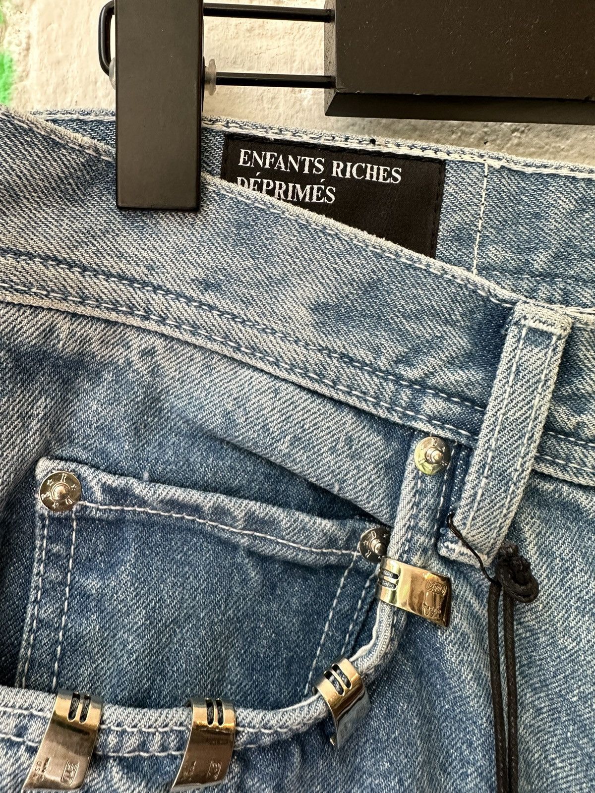 Enfants Riches Deprimes ERD DENIM / LEATHER BAGGY CARPENTER JEANS 4Gseller Size US 32 / EU 48 - 6 Thumbnail