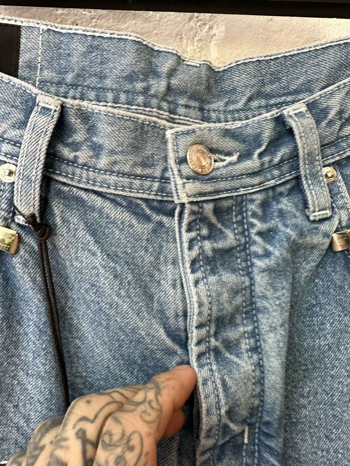 Enfants Riches Deprimes ERD DENIM / LEATHER BAGGY CARPENTER JEANS 4Gseller Size US 32 / EU 48 - 7 Thumbnail