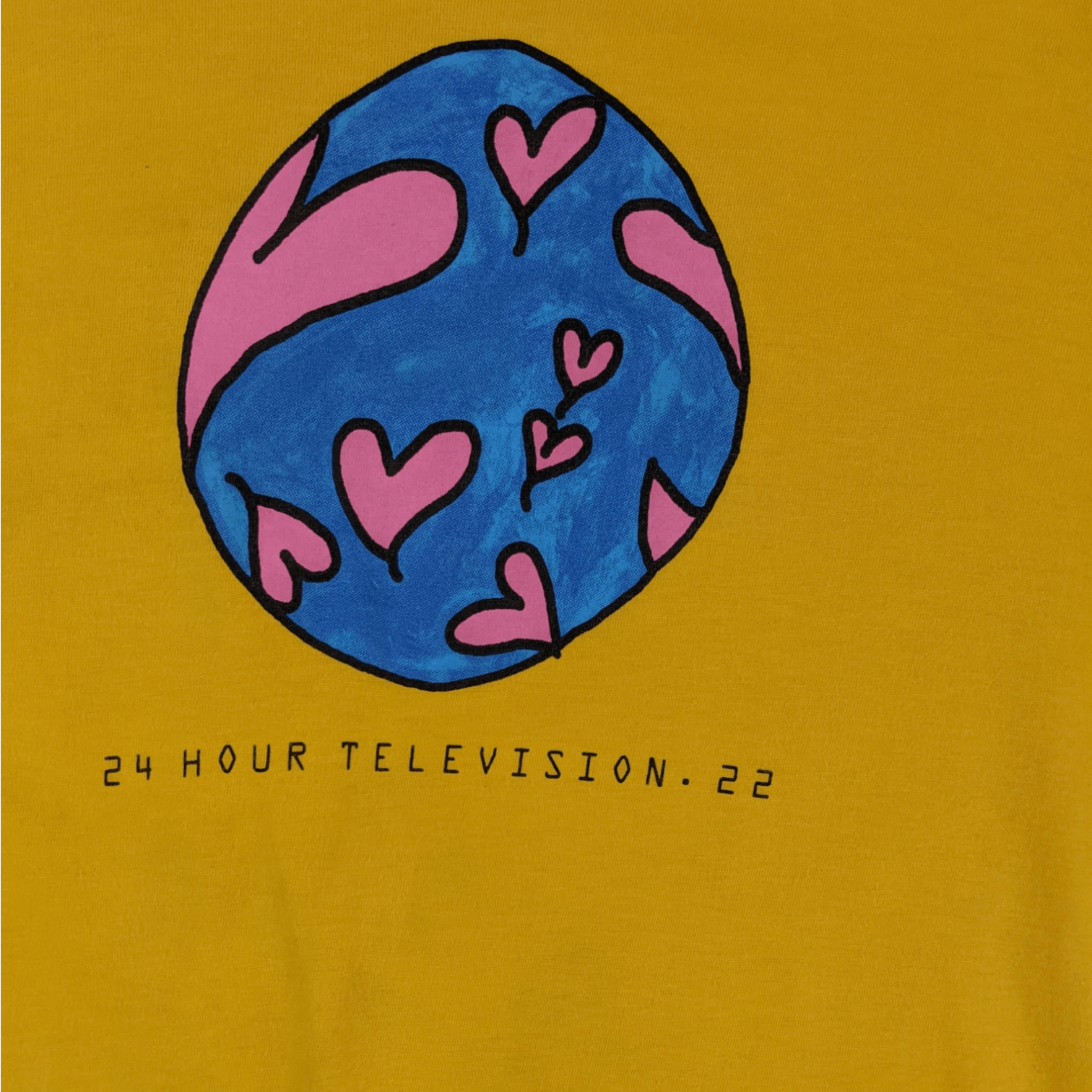 Japanese Brand Vintage 90's Japan 24 HOUR TELEVISION 22 Tee Single Stitches Size US S / EU 44-46 / 1 - 5 Thumbnail