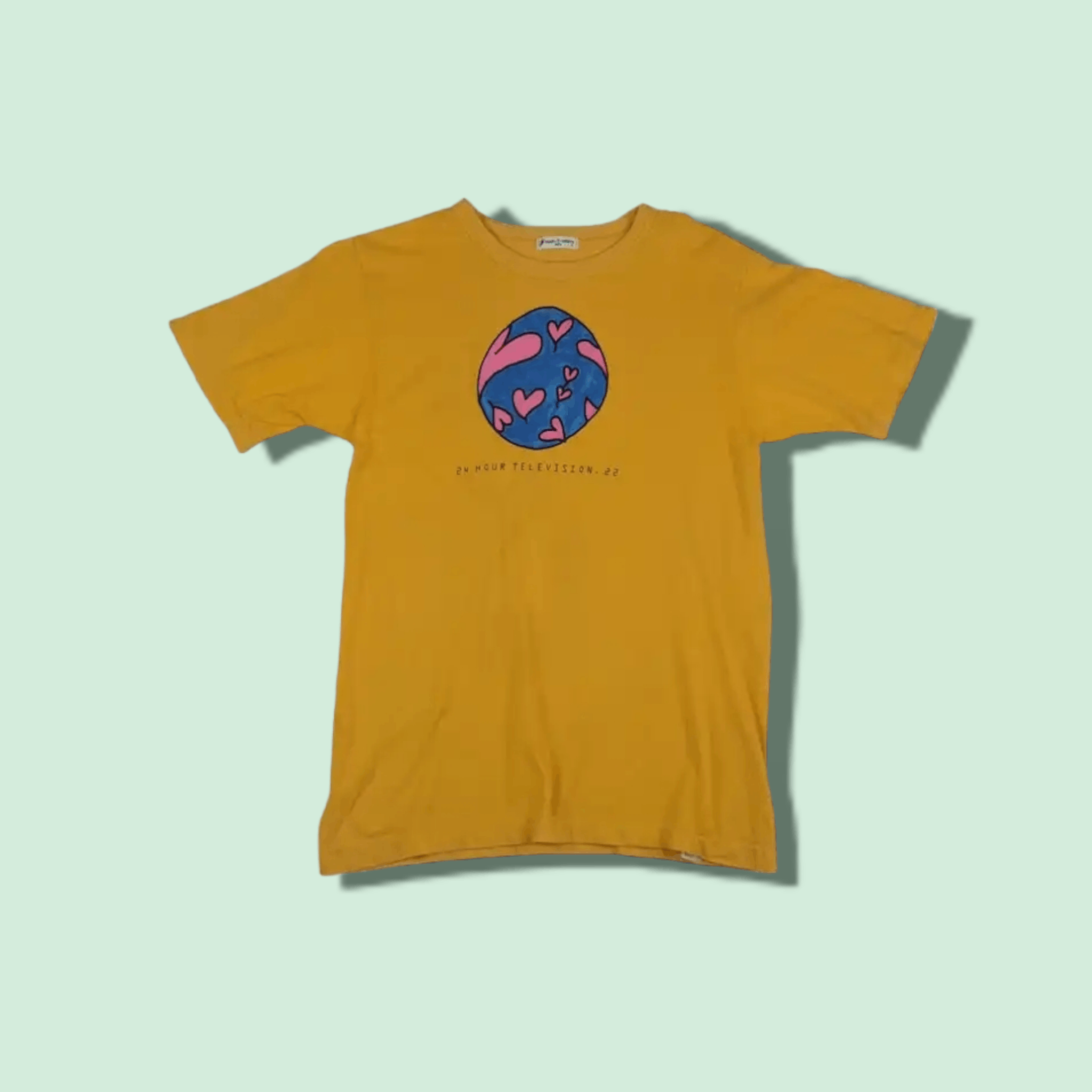Japanese Brand Vintage 90's Japan 24 HOUR TELEVISION 22 Tee Single Stitches Size US S / EU 44-46 / 1 - 1 Thumbnail