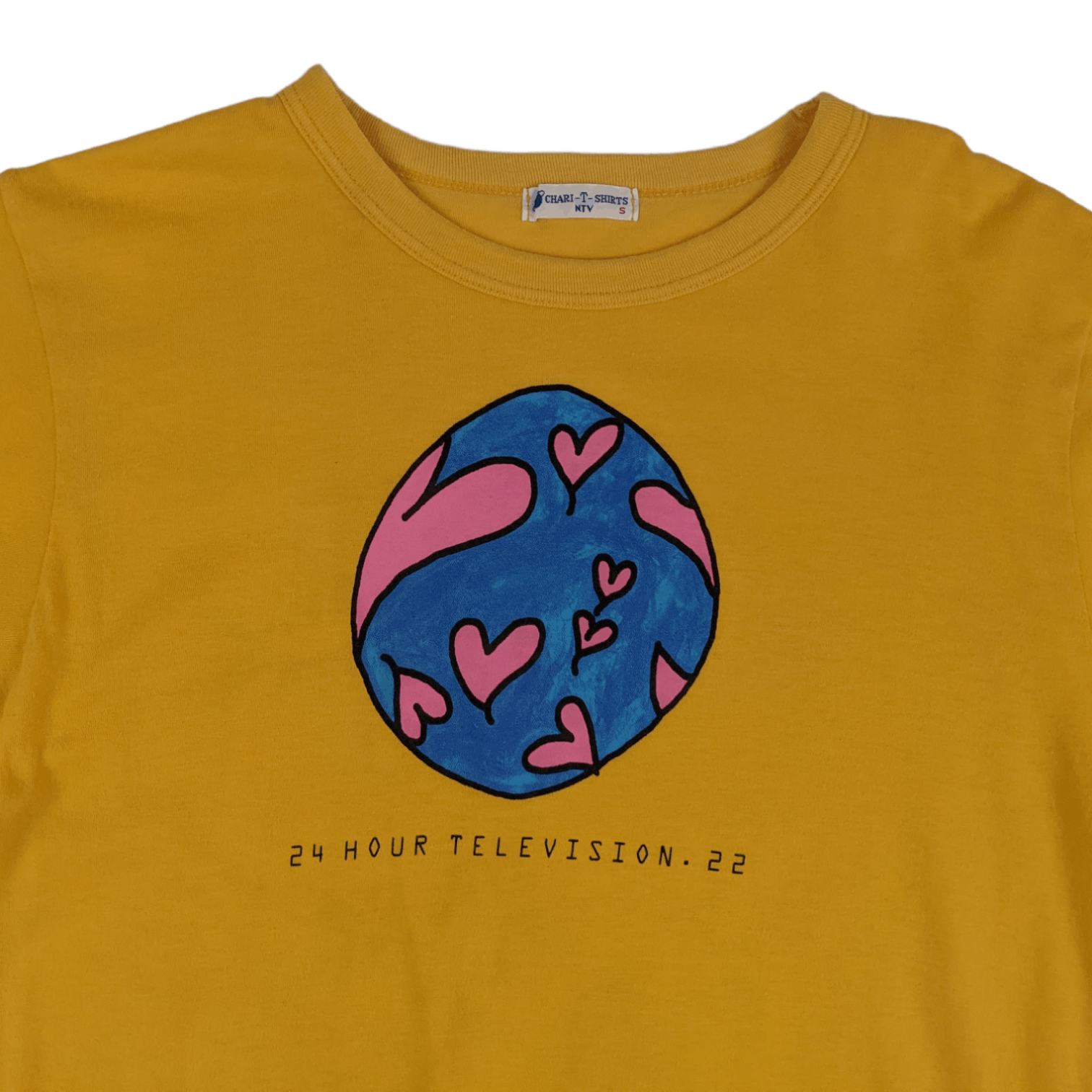 Japanese Brand Vintage 90's Japan 24 HOUR TELEVISION 22 Tee Single Stitches Size US S / EU 44-46 / 1 - 4 Thumbnail