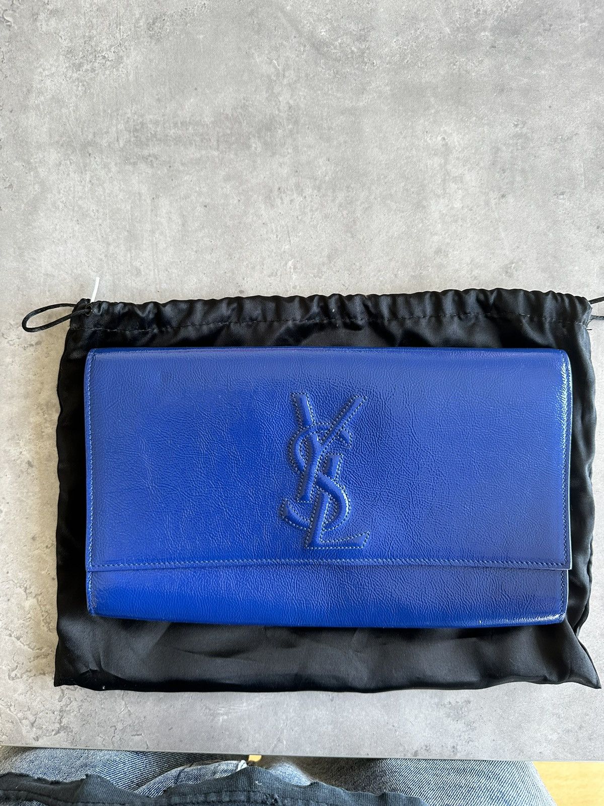 YSL Clutch Blue