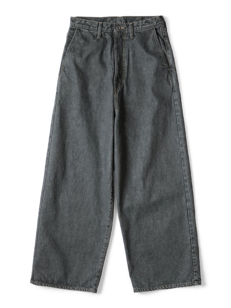 image of Kapital 14Oz Black X Cream Denim Port Baggy Pants, Men's (Size 30)