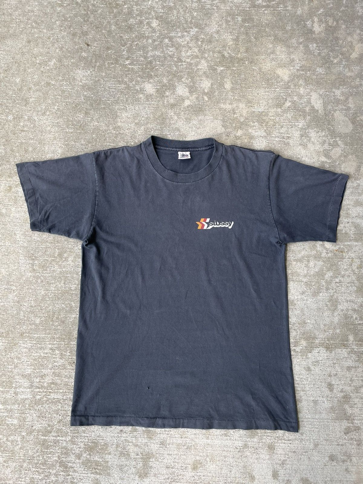 Stussy Vintage 90s Stussy Single Stitch Faded Tee Shirt Size US L / EU 52-54 / 3 - 16 Thumbnail