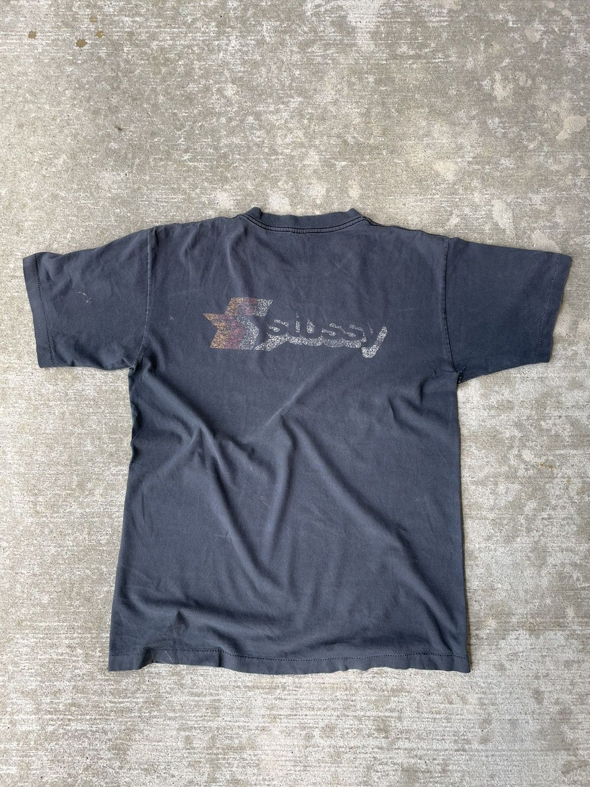 Stussy Vintage 90s Stussy Single Stitch Faded Tee Shirt Size US L / EU 52-54 / 3 - 2 Thumbnail