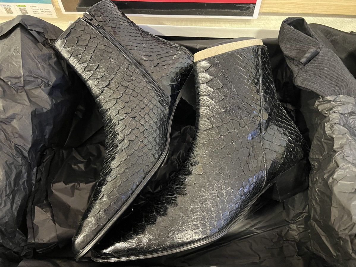 Celine × Hedi Slimane 19SS 40mm Python Jacno Zipped Boots sz40/41.5 Size US 8.5 / EU 41-42 - 5 Thumbnail