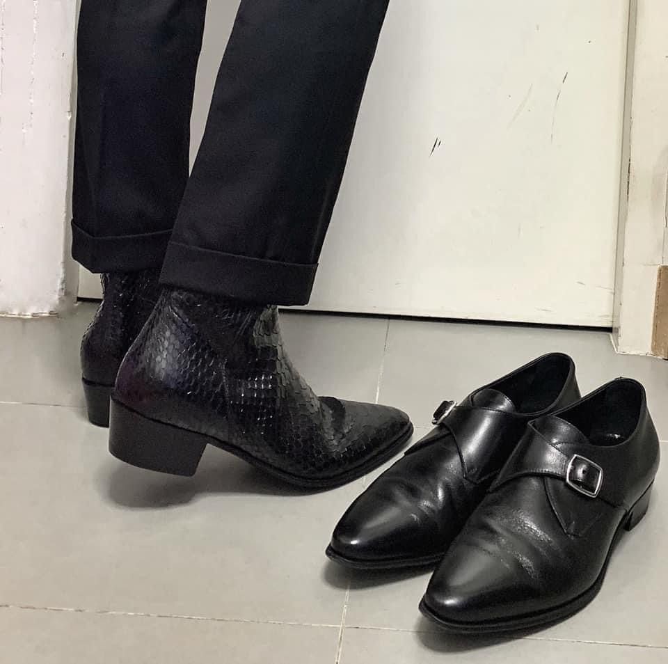 Celine × Hedi Slimane 19SS 40mm Python Jacno Zipped Boots