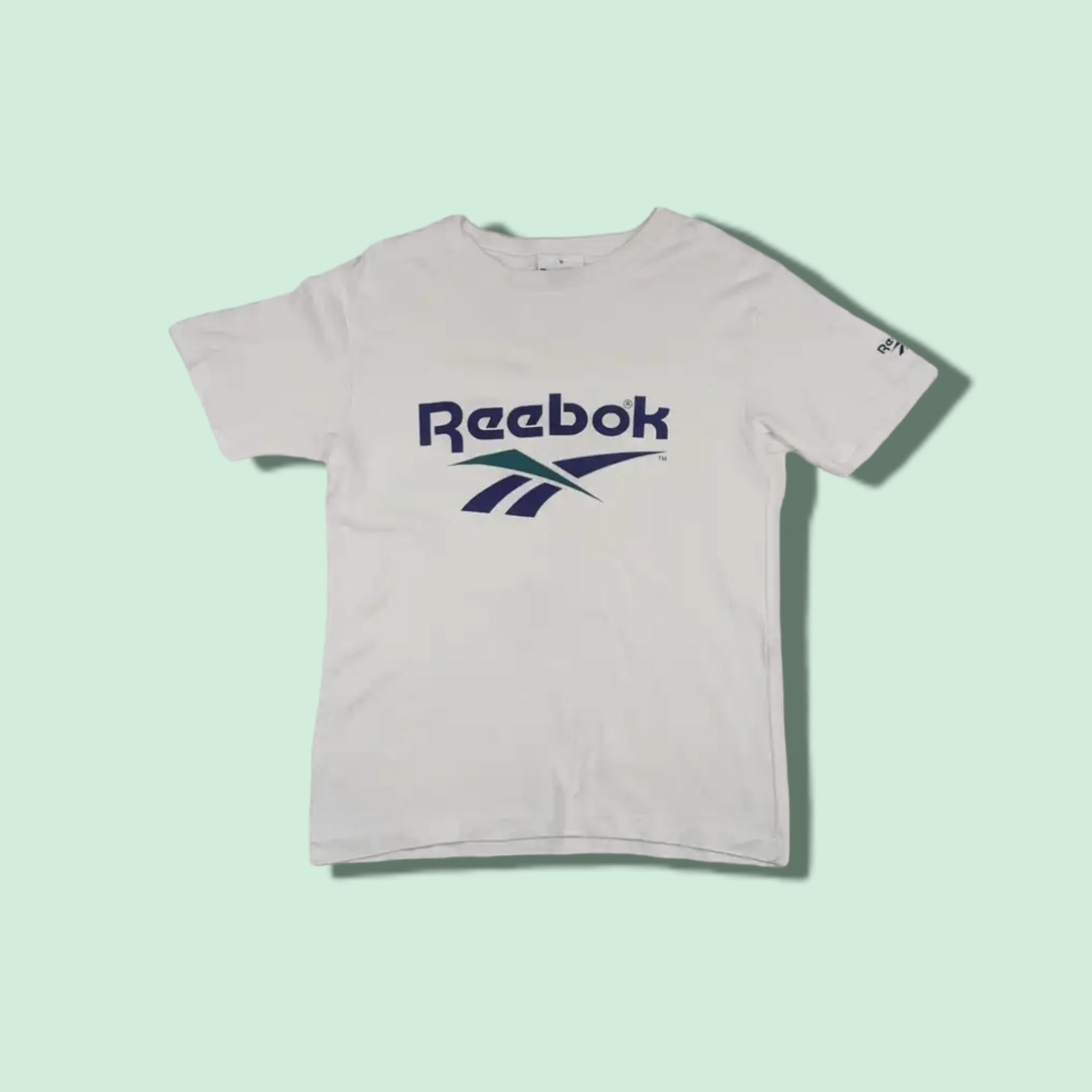 Reebok Vintage 90's REEBOK Big Logo T-Shirt Single Stitches Size US S / EU 44-46 / 1 - 1 Thumbnail