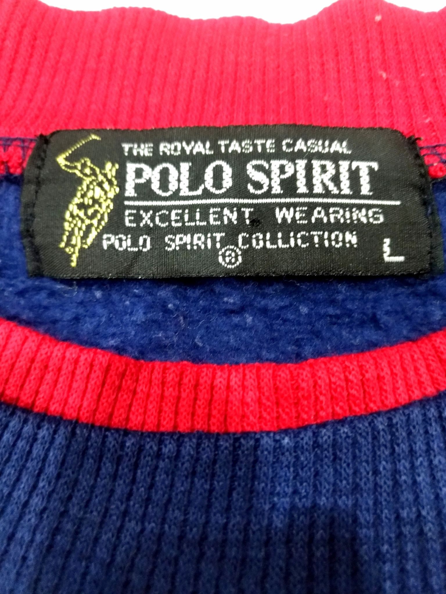 Designer × Japanese Brand × Vintage RARE! VTG POLO SPIRIT BIG LOGO SPELL OUT SWEATSHIRT Size US L / EU 52-54 / 3 - 6 Thumbnail