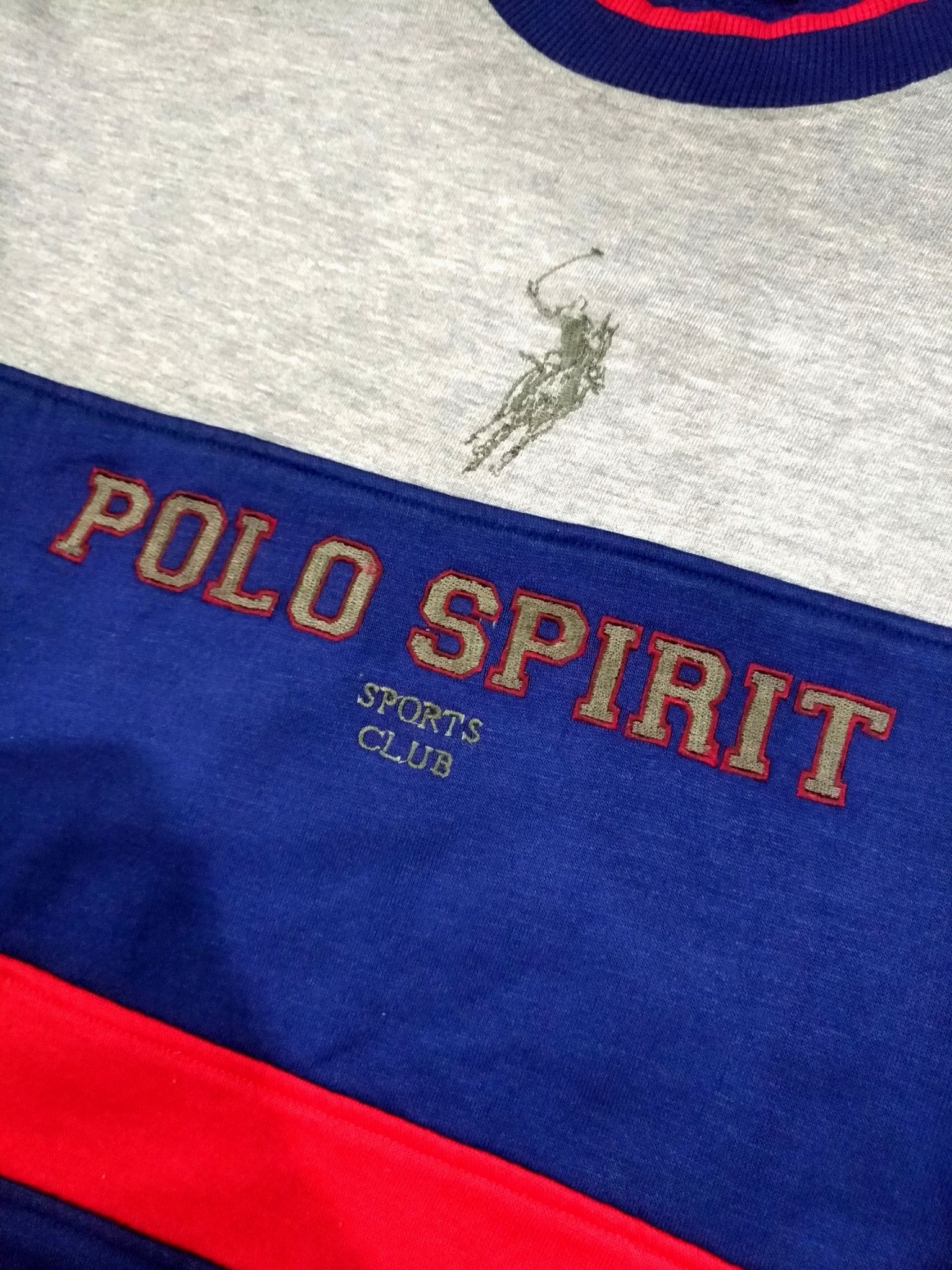 Designer × Japanese Brand × Vintage RARE! VTG POLO SPIRIT BIG LOGO SPELL OUT SWEATSHIRT Size US L / EU 52-54 / 3 - 5 Thumbnail