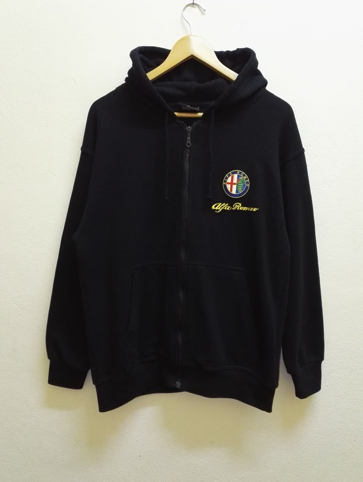 Japanese Brand 🔥Rare🔥 Hoodie ALFA ROMEO Big Logo Embroidered Stiker Size US M / EU 48-50 / 2 - 2 Thumbnail
