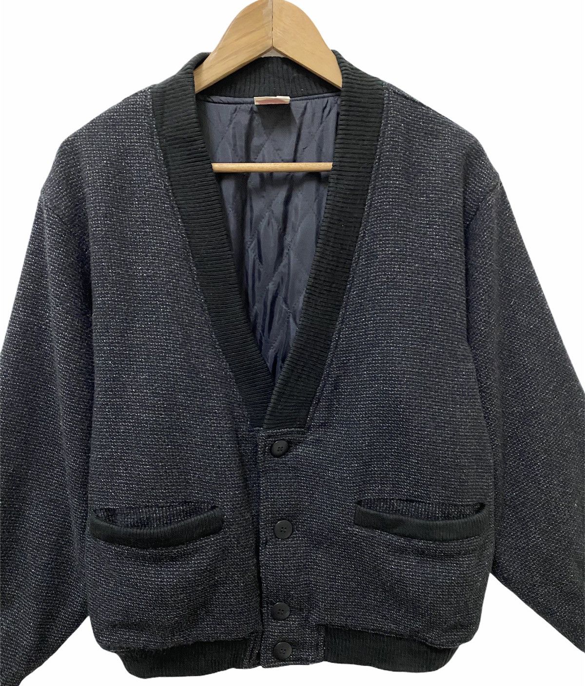 Issey Miyake 🔥 Inspired Issey Miyake 80s Striped Wool Cardigan Jacket Size US M / EU 48-50 / 2 - 2 Thumbnail