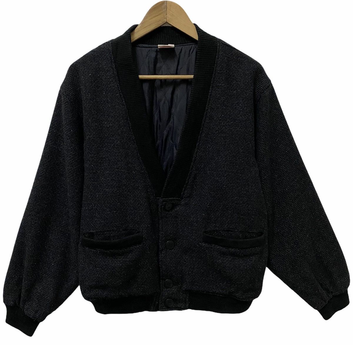 Issey Miyake 🔥 Inspired Issey Miyake 80s Striped Wool Cardigan Jacket Size US M / EU 48-50 / 2 - 6 Thumbnail
