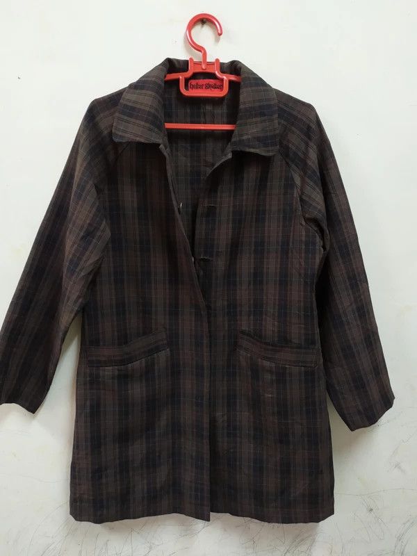 Flannel × Japanese Brand × Seditionaries HELTER SKELTER TRENCH COAT FLANNEL/CHECKED PLAID Size US M / EU 48-50 / 2 - 3 Thumbnail