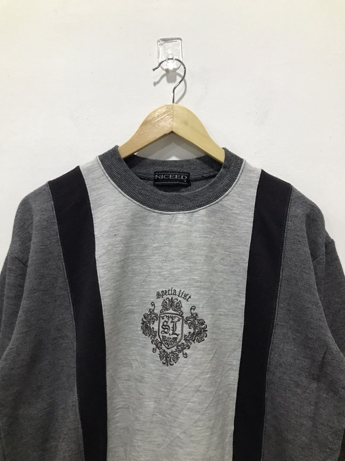 Japanese Brand Niceed chest Embroidery 3tones color Sweatshirt Size US M / EU 48-50 / 2 - 3 Thumbnail