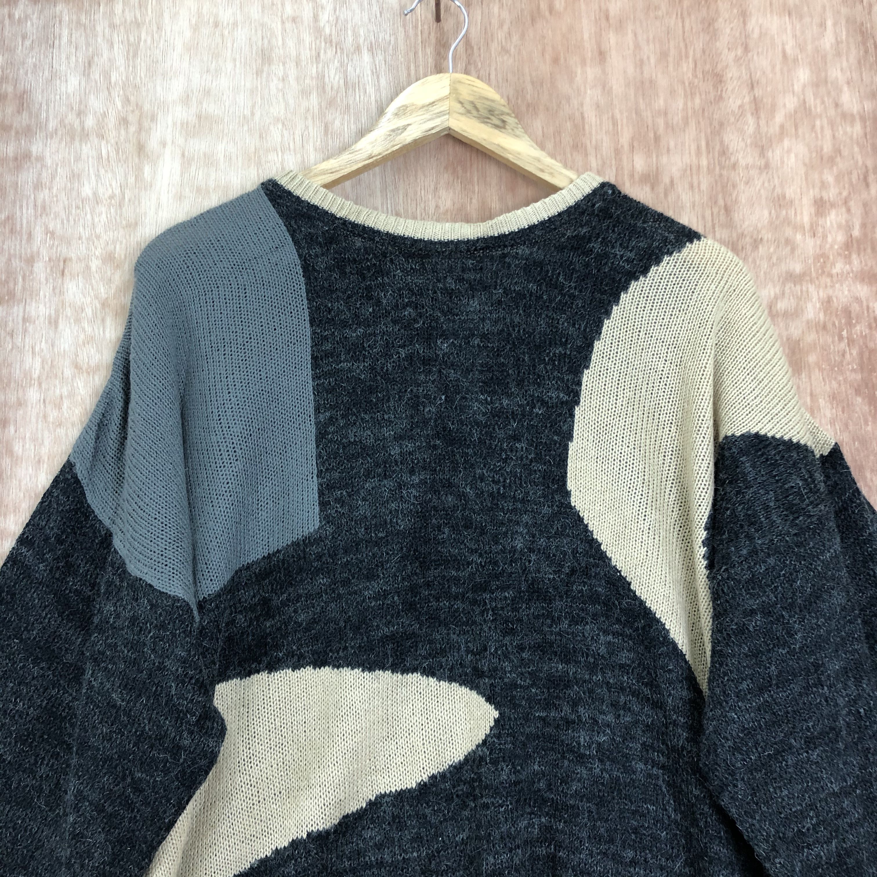 Vintage DL Toc Toc Way Mohair Homespun Knit Sweater #A1498 Size US XL / EU 56 / 4 - 2 Thumbnail