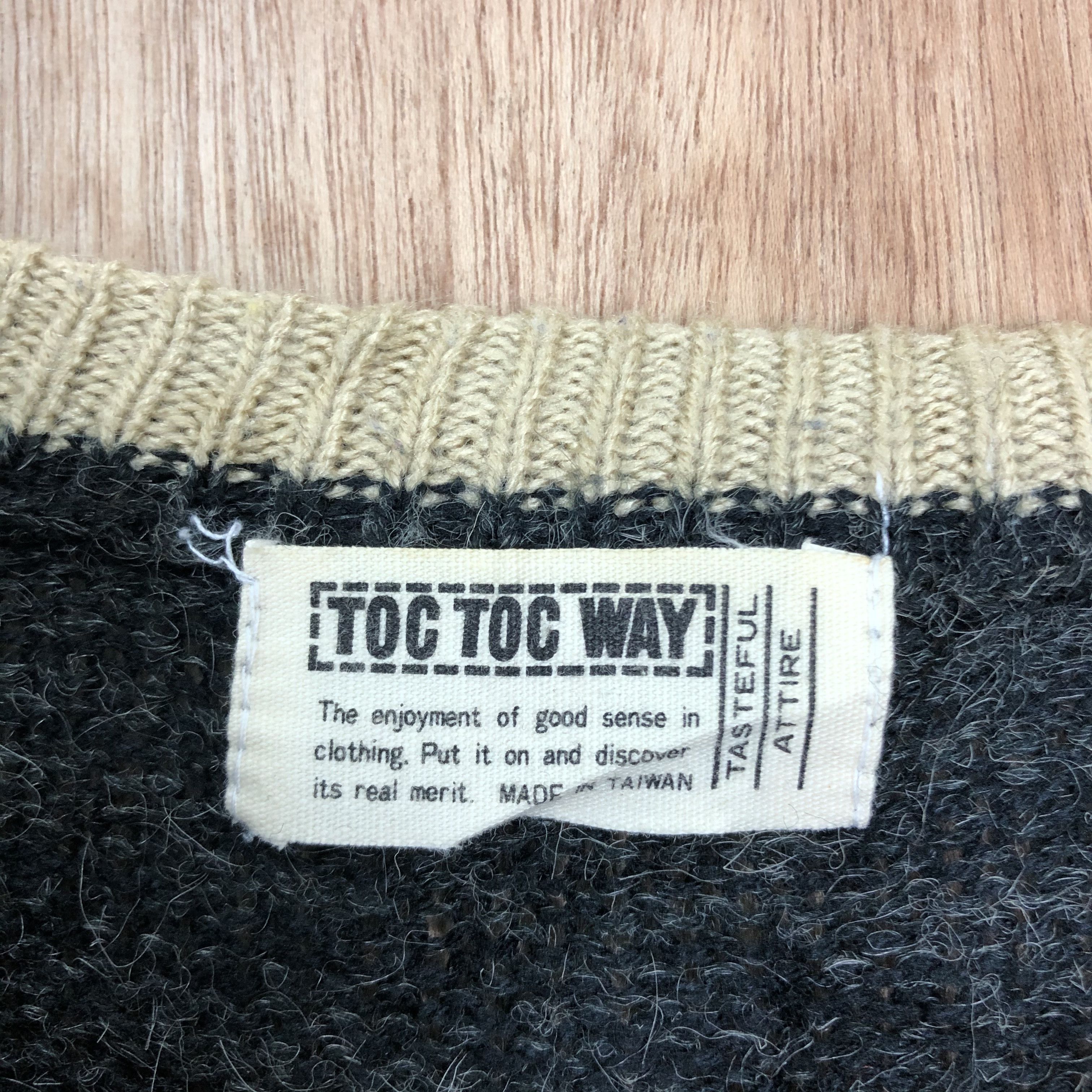 Vintage DL Toc Toc Way Mohair Homespun Knit Sweater #A1498 Size US XL / EU 56 / 4 - 6 Thumbnail