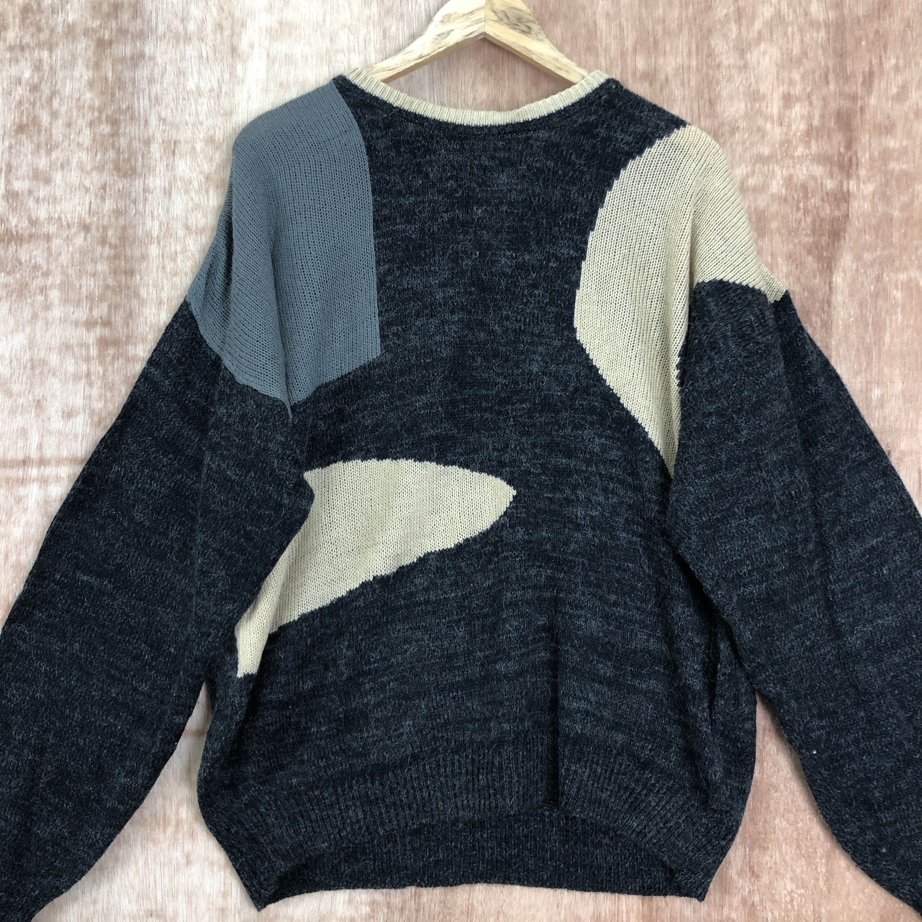 Vintage DL Toc Toc Way Mohair Homespun Knit Sweater #A1498 Size US XL / EU 56 / 4 - 3 Thumbnail