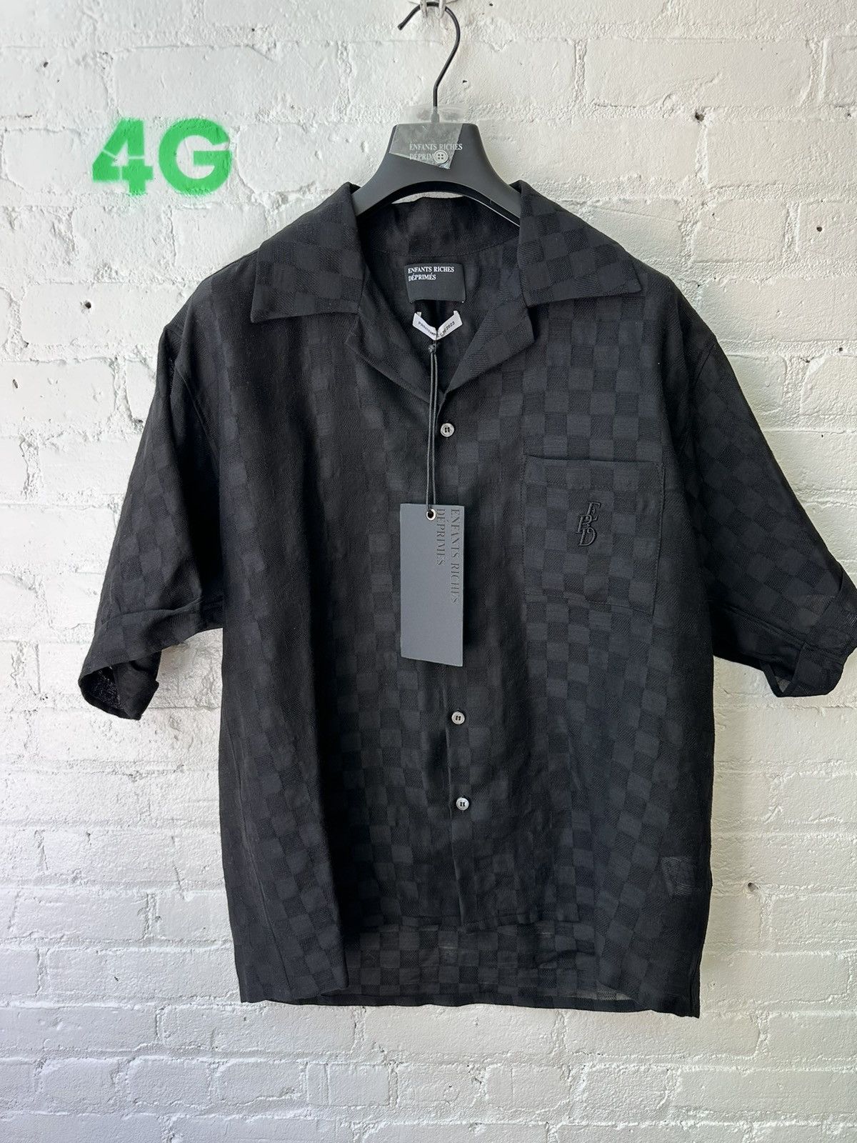 Enfants Riches Deprimes ERD BLACK SILK CHECKERED SUMMER