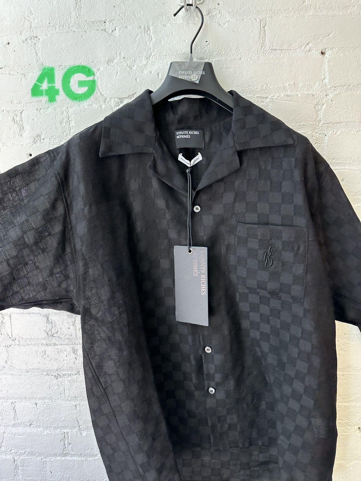 Enfants Riches Deprimes ERD BLACK SILK CHECKERED SUMMER VACATION SHIRT 4Gseller Size US XL / EU 56 / 4 - 4 Thumbnail
