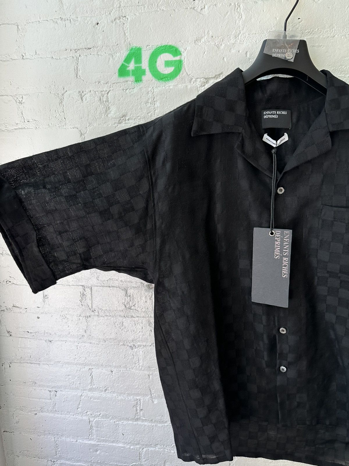 Enfants Riches Deprimes ERD BLACK SILK CHECKERED SUMMER VACATION SHIRT 4Gseller Size US XL / EU 56 / 4 - 3 Thumbnail