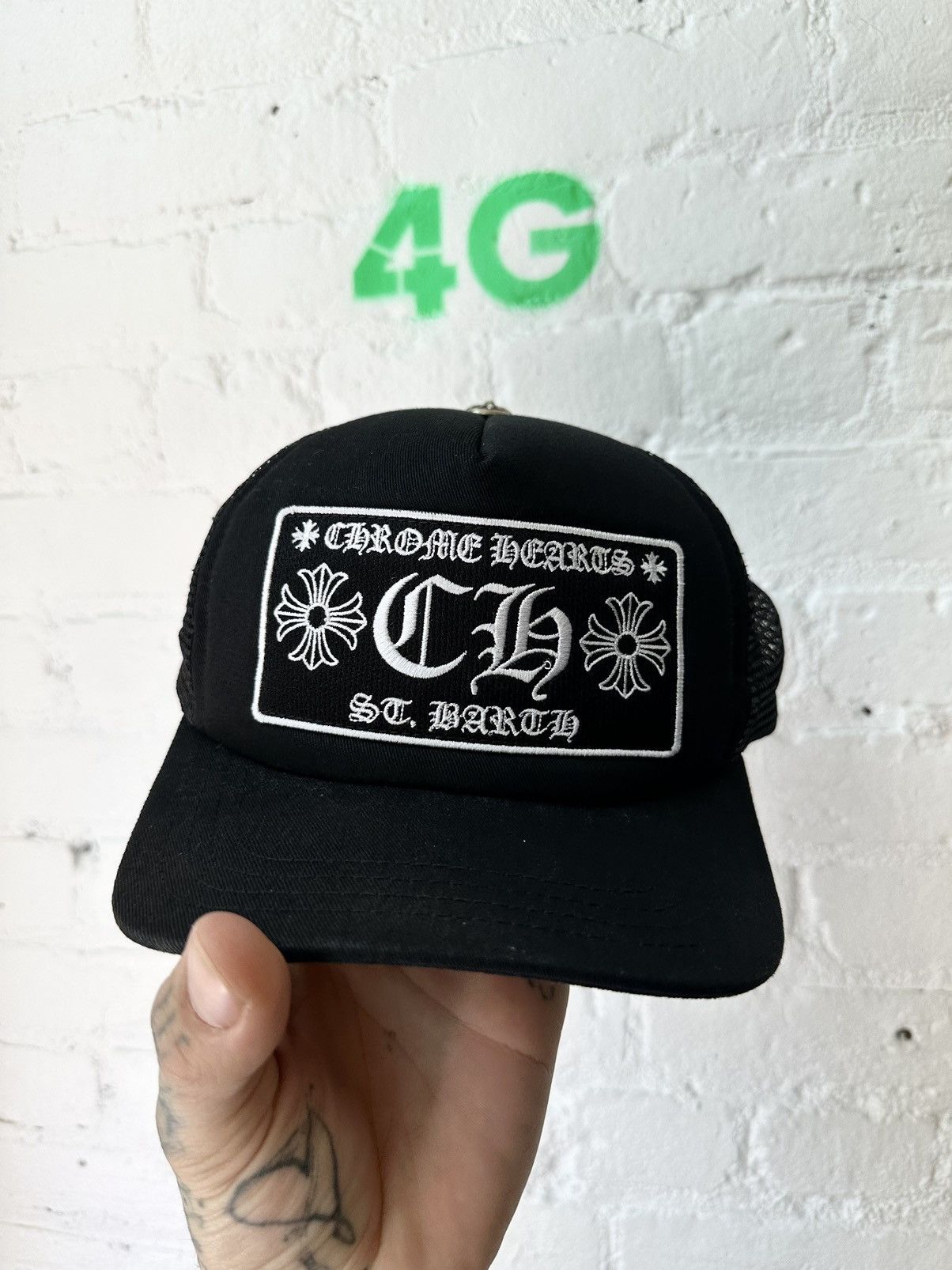 image of Chrome Hearts St Barths Snapback Black Hat 4Gseller, Men's