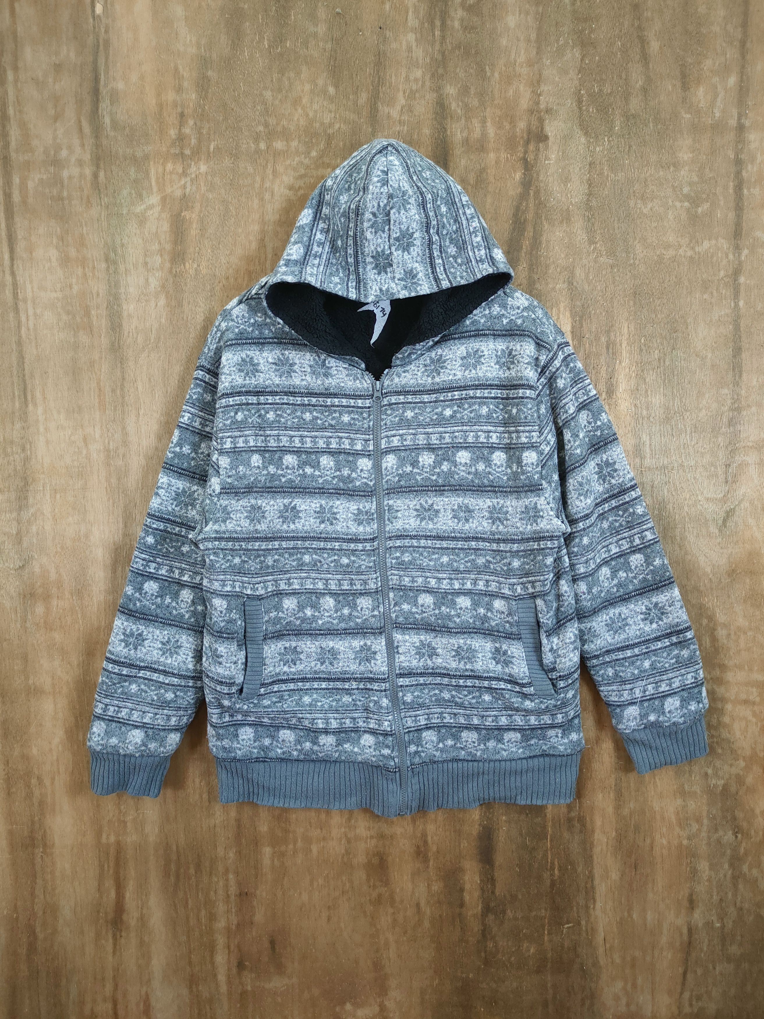 Japanese Brand Time Step full print skulls japan hoodie sweater #6174 Size US L / EU 52-54 / 3 - 1 Thumbnail