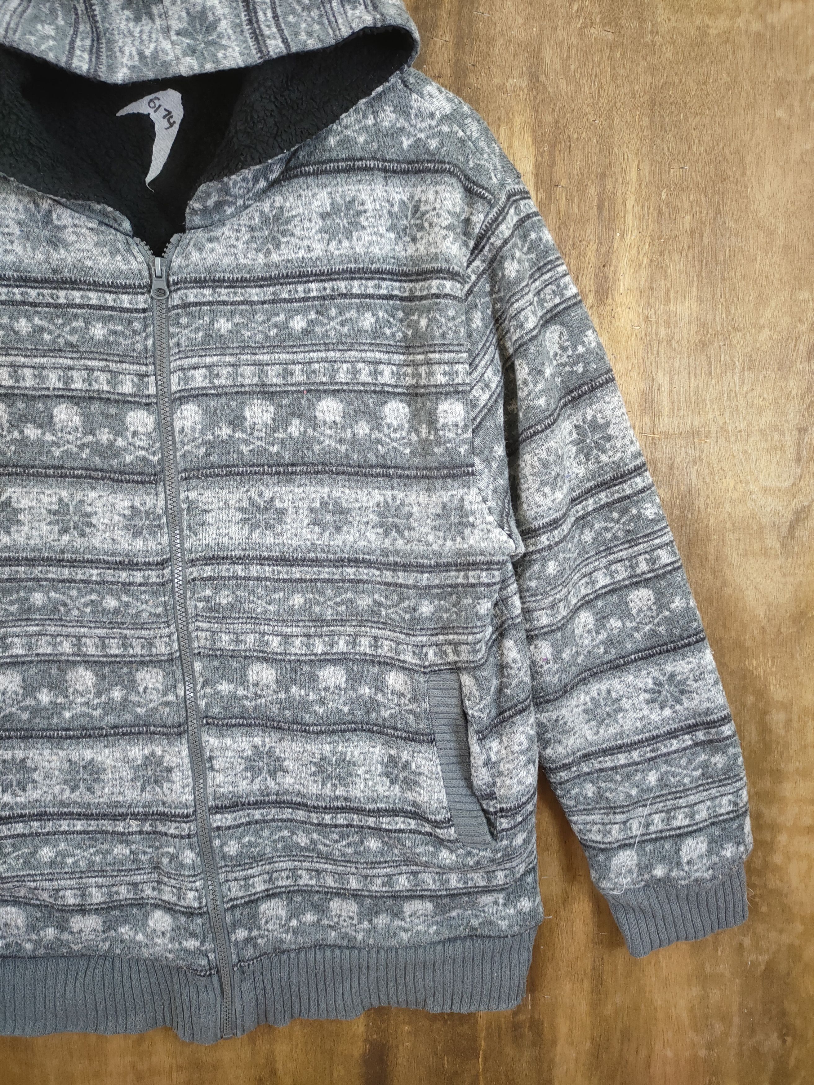 Japanese Brand Time Step full print skulls japan hoodie sweater #6174 Size US L / EU 52-54 / 3 - 3 Thumbnail