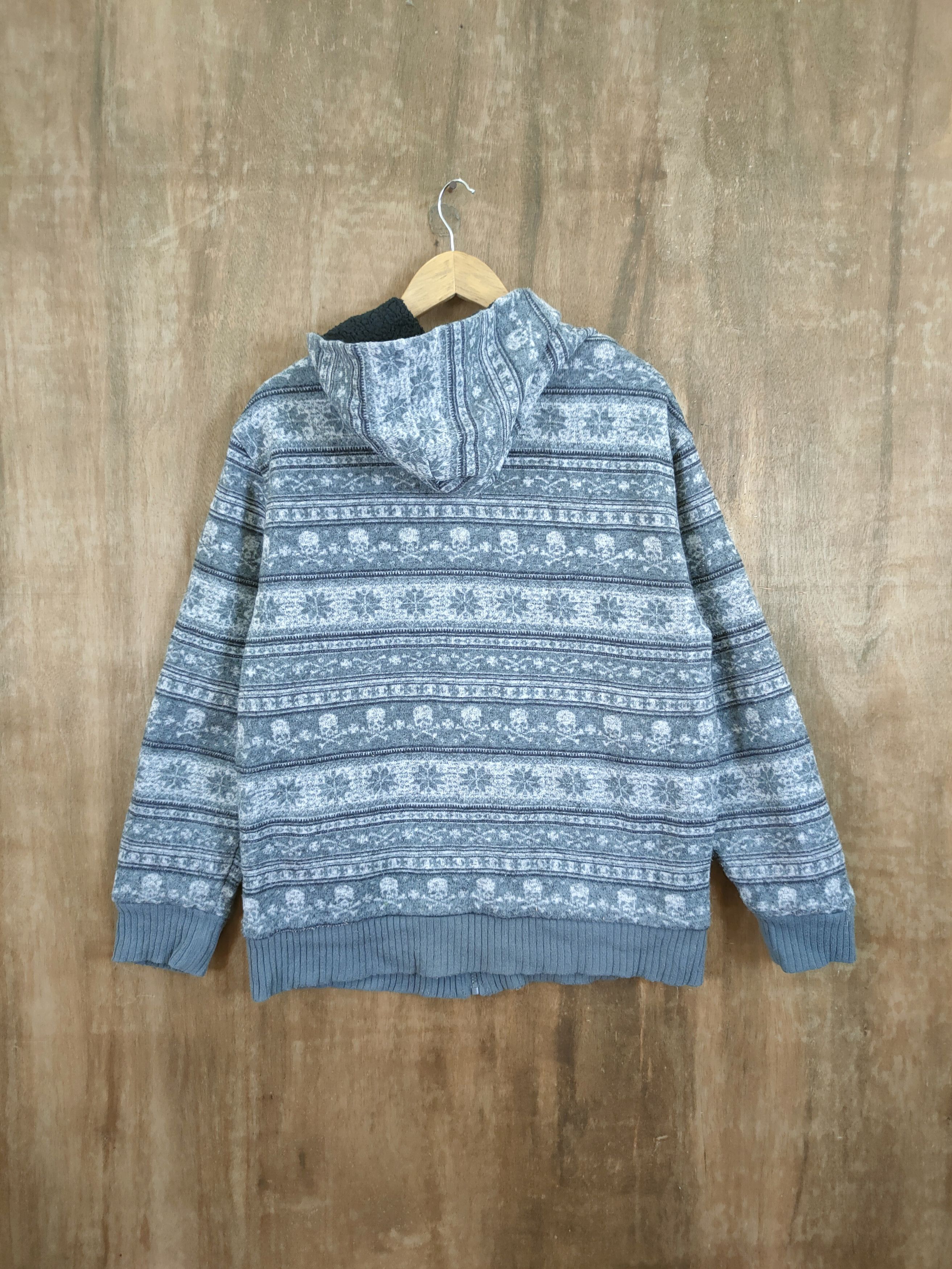 Japanese Brand Time Step full print skulls japan hoodie sweater #6174 Size US L / EU 52-54 / 3 - 6 Thumbnail